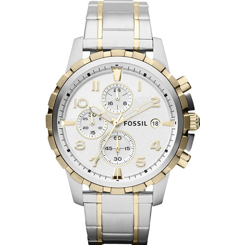 Fossil Dean Silver Dial Men 45mm