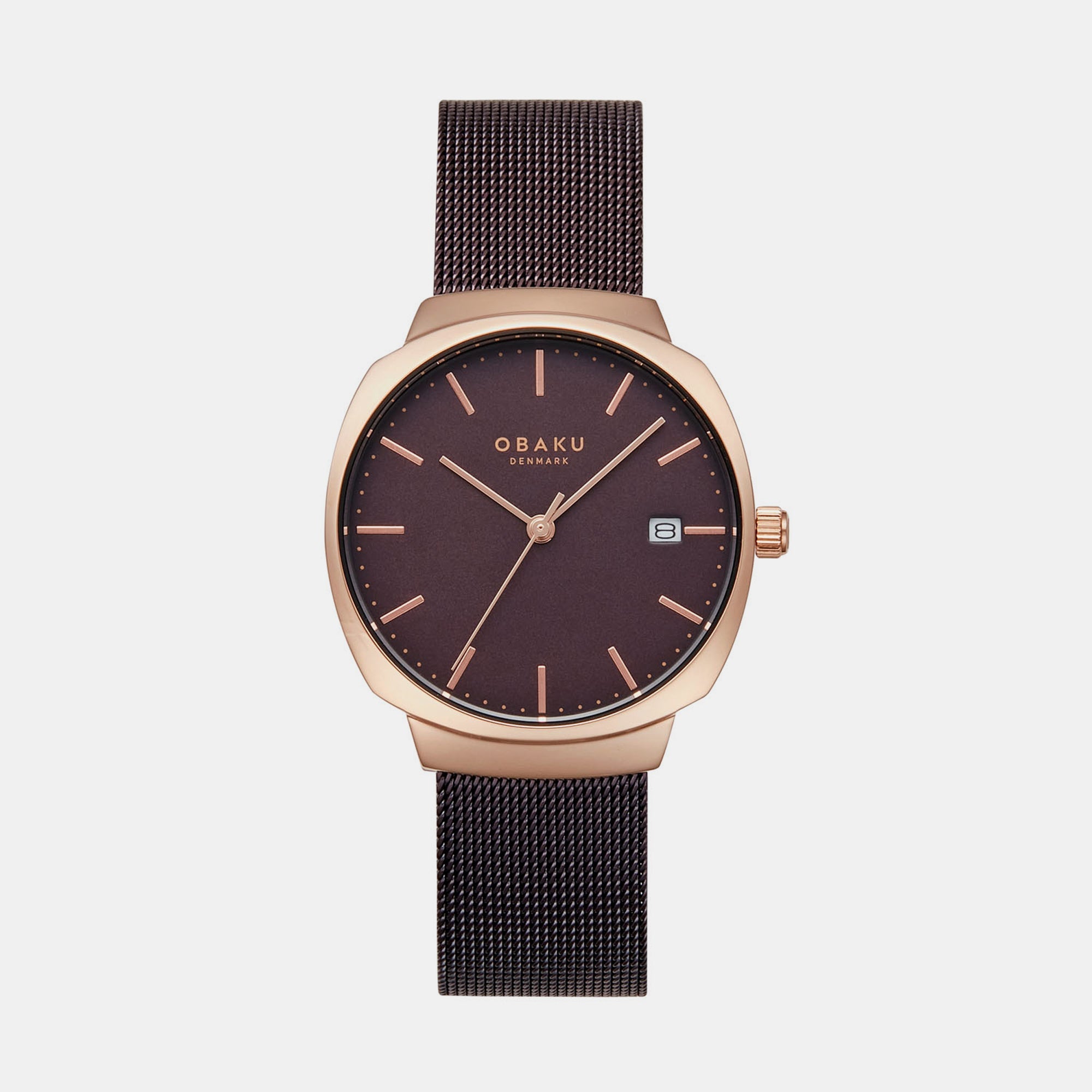 Obaku Felt Lille Women Quartz Brown Dial Analog Stainless Steel Watch V273LDVNMN