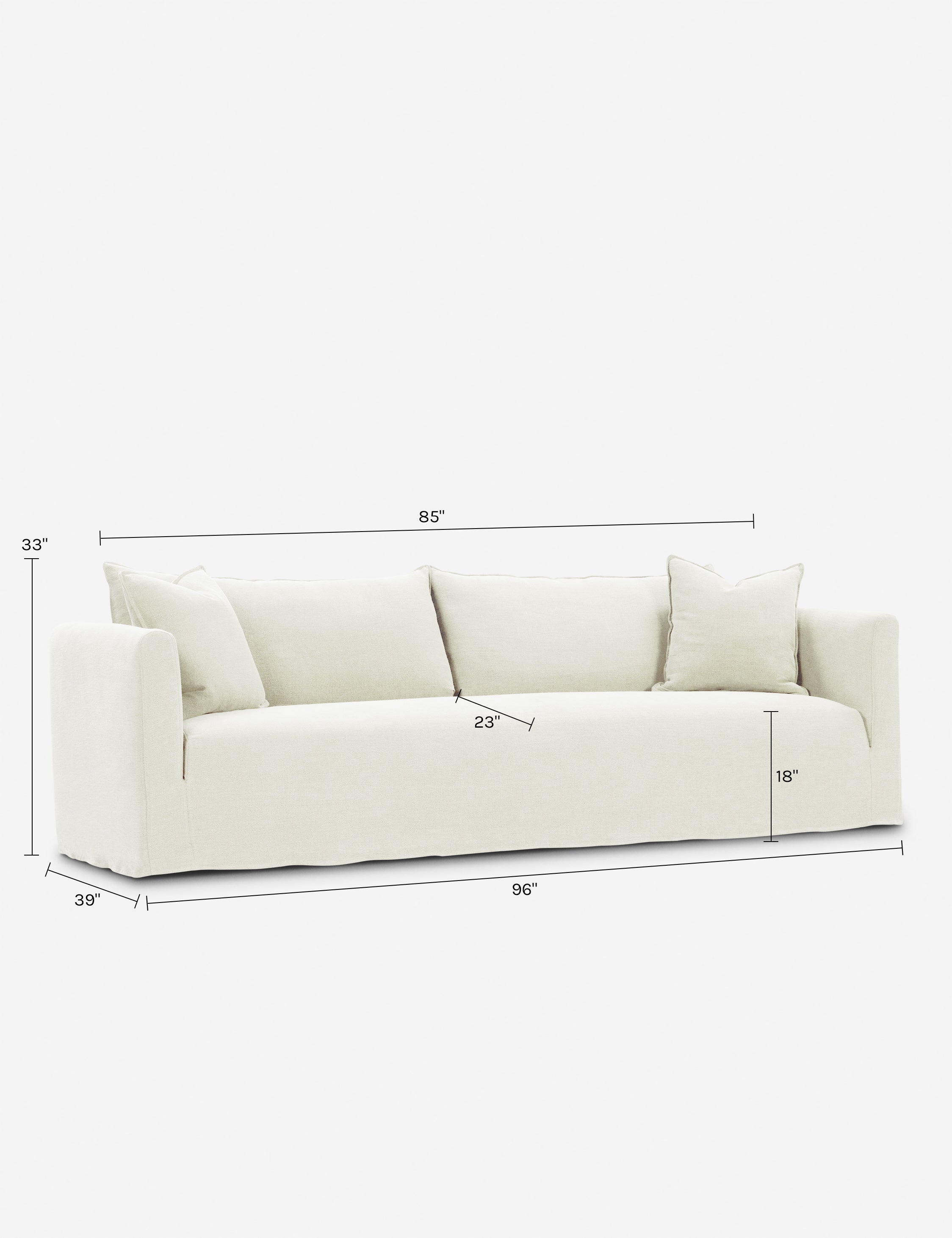 Lulu and Georgia Seton Slipcover Sofa - view 27