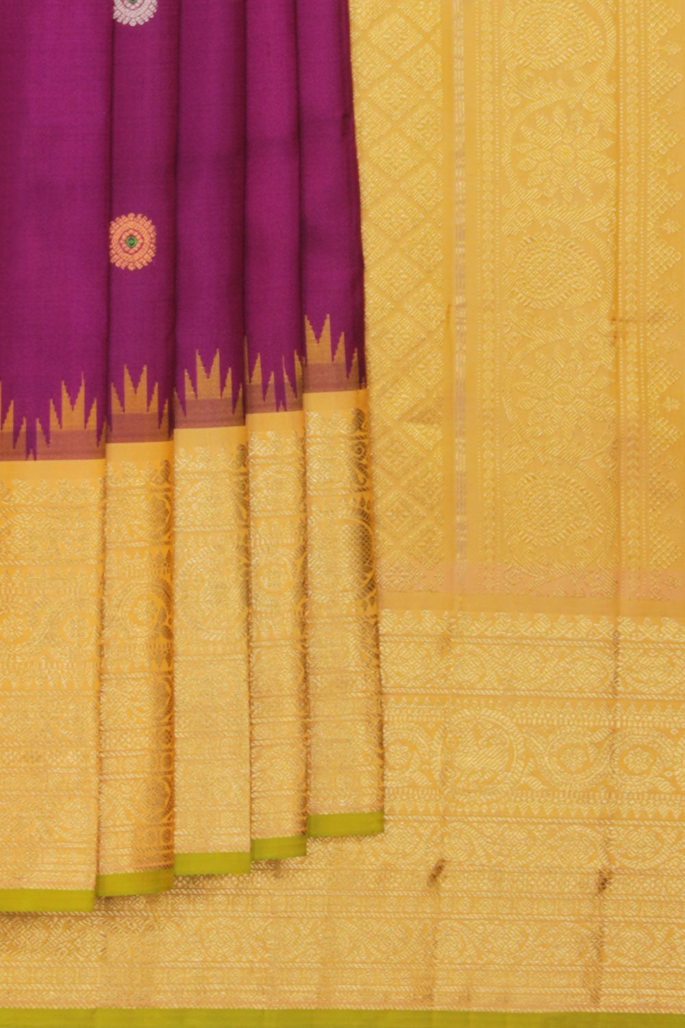 Kalanjali Gadwal Violet Saree – Women's