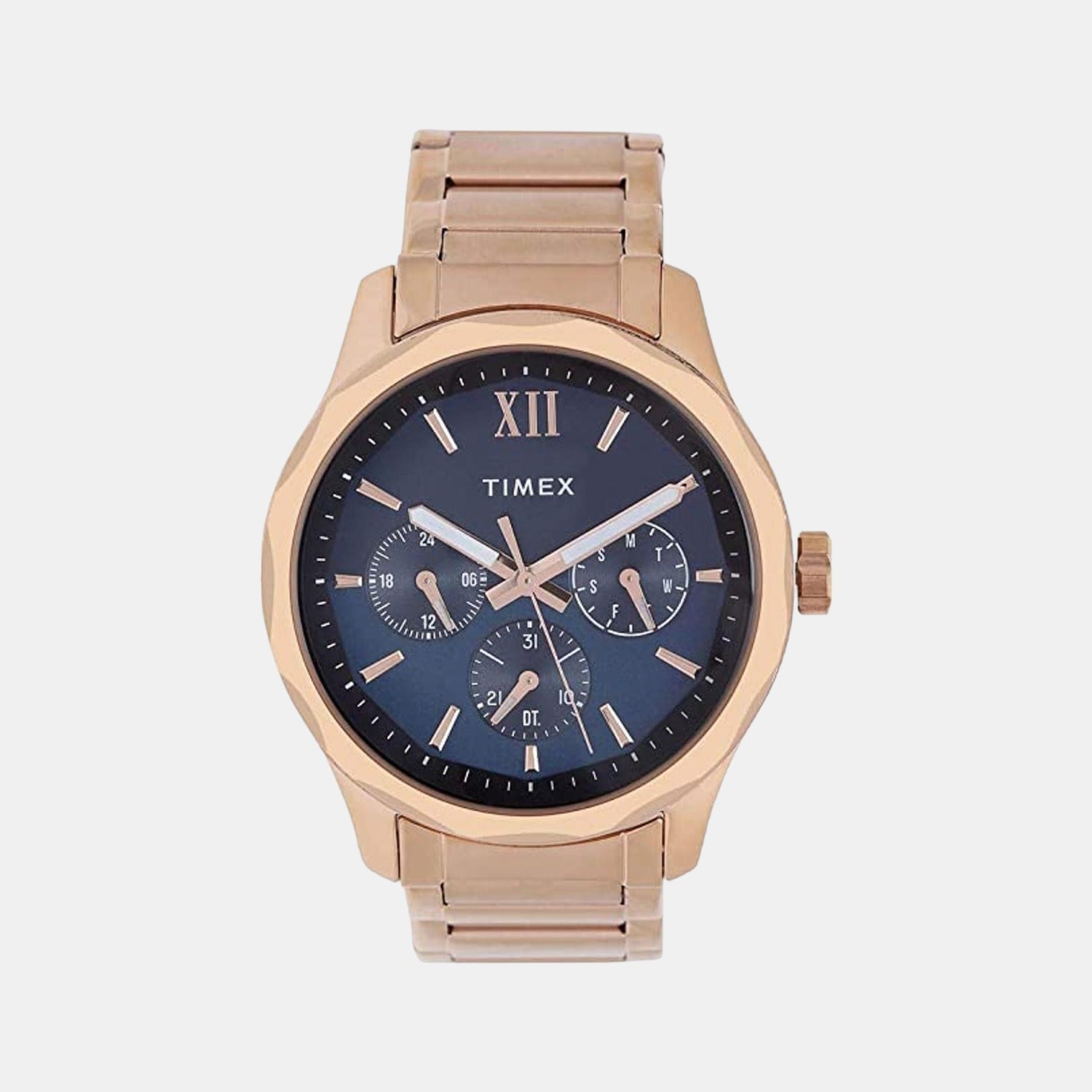 Timex Empera Men Quartz Blue Dial Multi-Function Stainless Steel Watch TW0TG7606