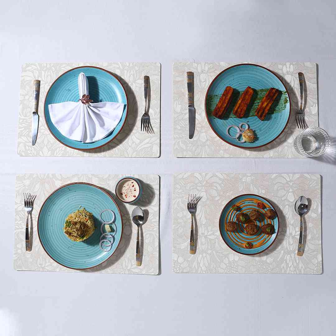 Wonderchef Valentina Reversible Floral & Solid Placemat Set of 6 - view 6