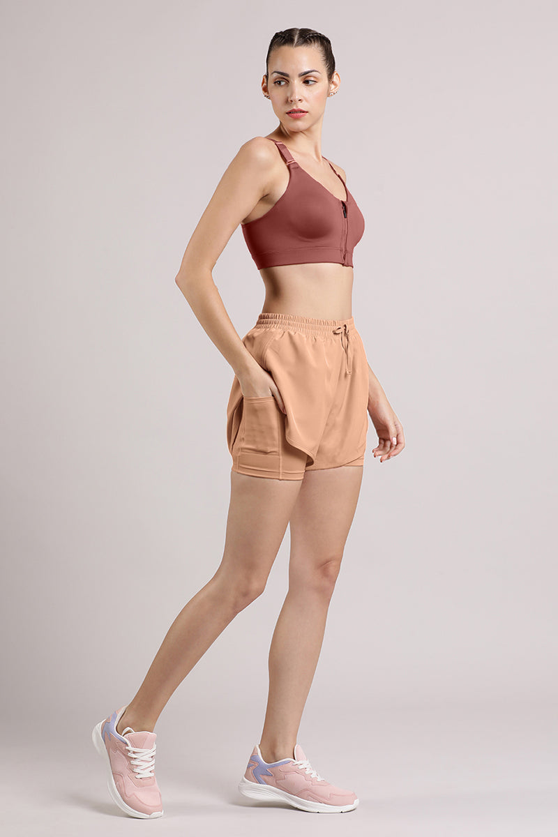 Amante Energize Active Shorts - Cafe Creme - view 4