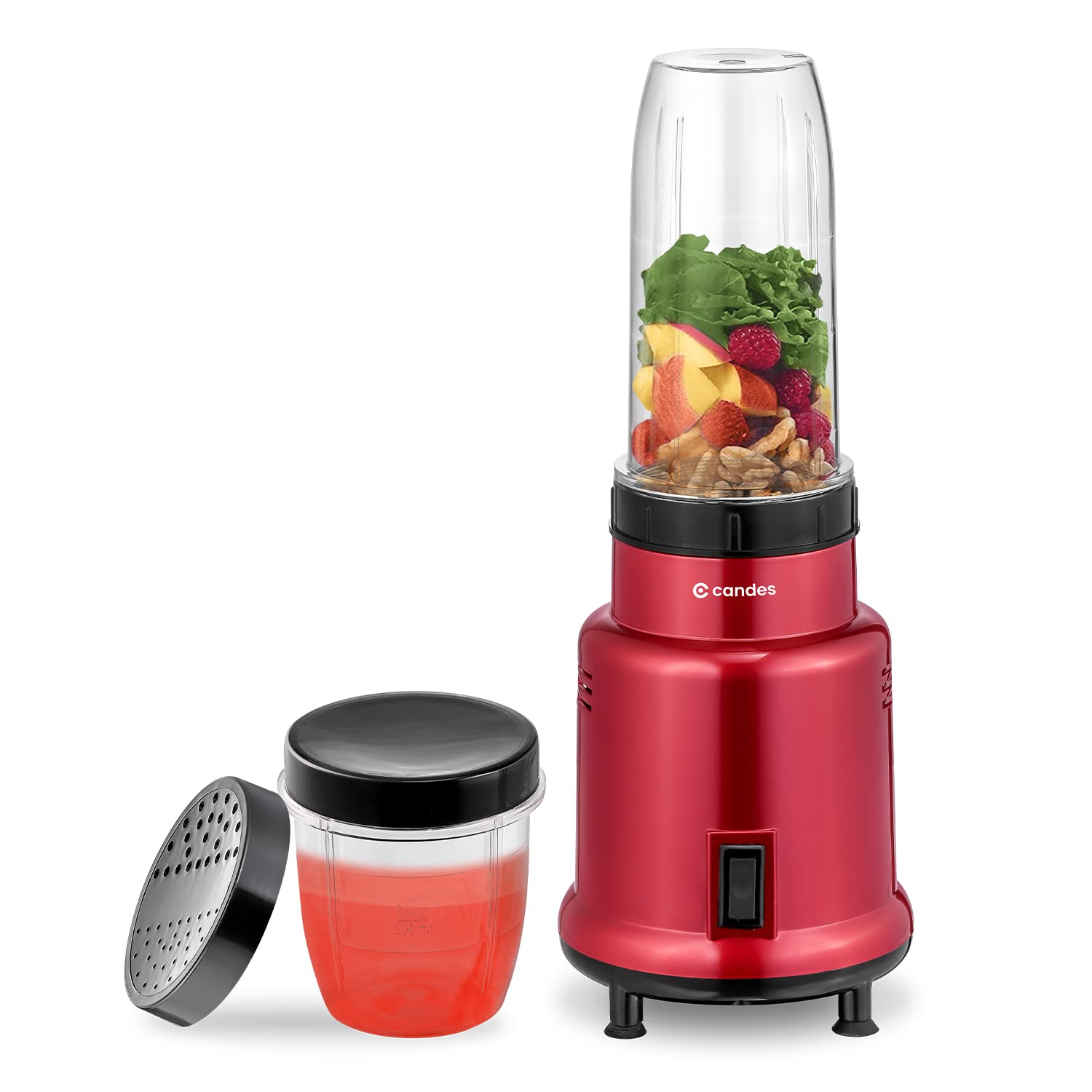 Candes Hector Pro Nutri Blender, 22000 RPM Mixer Grinder, Blender, Chopper, Juicer, Stainless Steel Blades, 2 Unbreakable Jars, 1 Years Warranty | 500