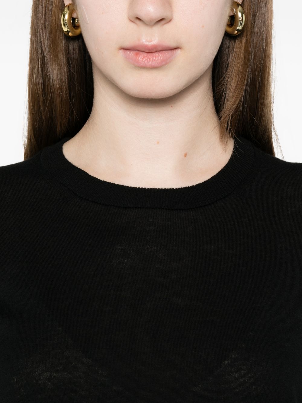 Ct Plage Cotton and silk crewneck sweater – Cotton 95%, Cashmere 5% - view 2
