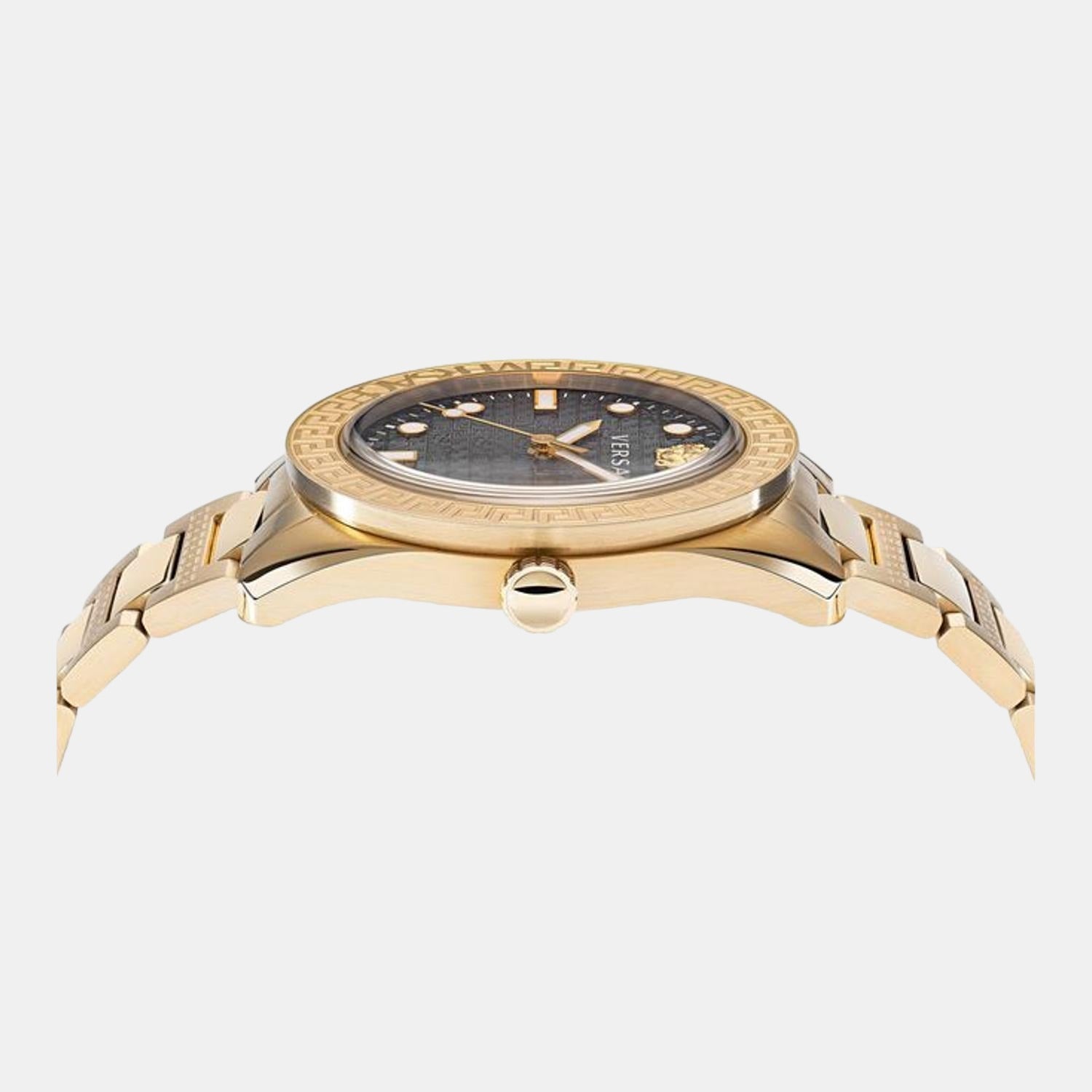 Versace Greca Dome Men Quartz Black Dial Analog Stainless Steel Watch VE2T00522 - view 2