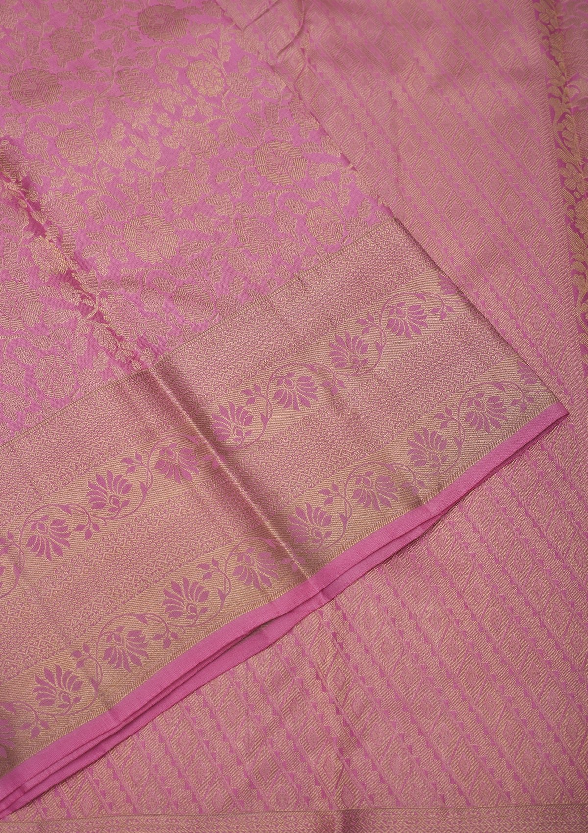 Koskii Baby Pink Zariwork Pure Silk Saree – Women's - view 4