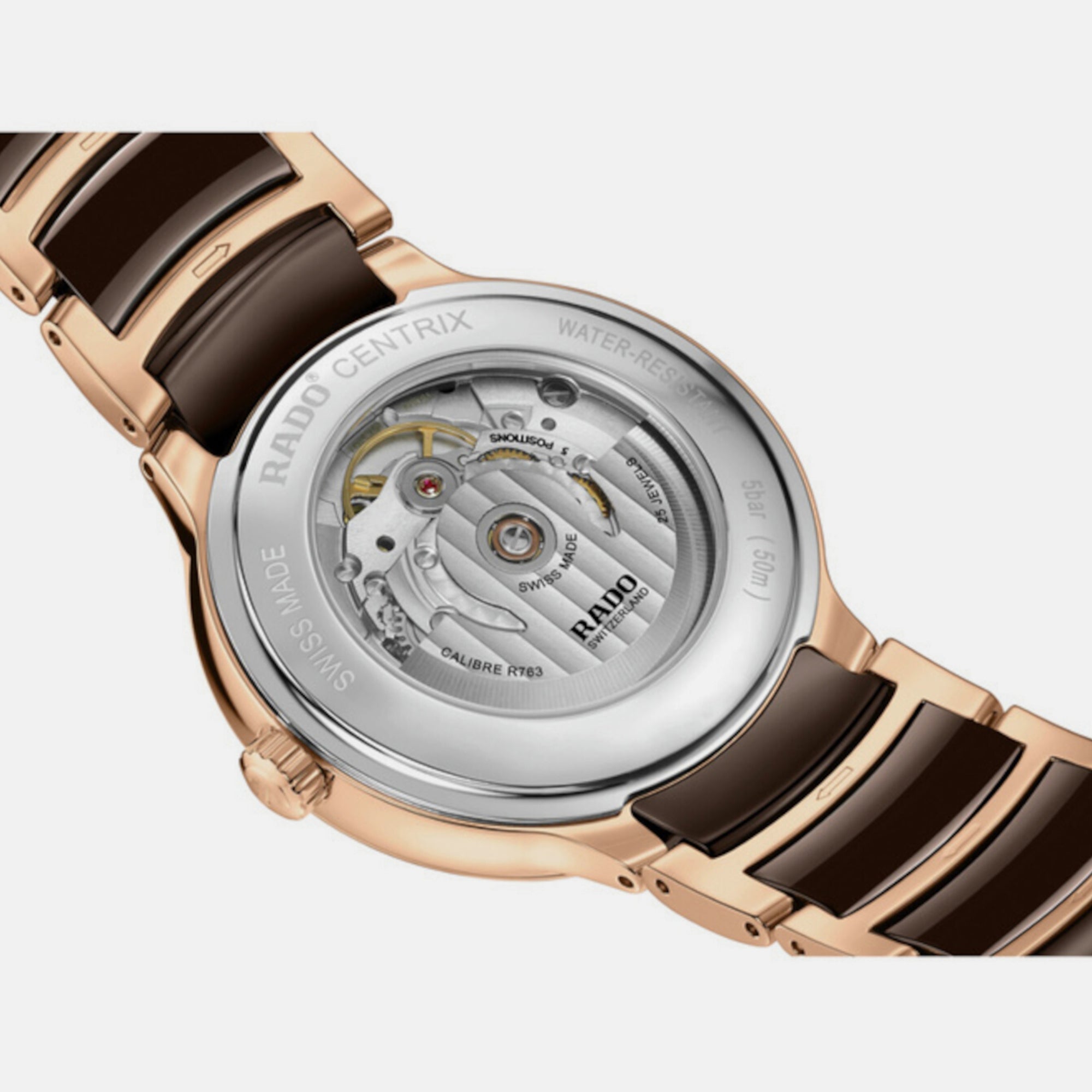 Rado Centrix Unisex Automatic Brown Dial Analog Stainless Steel Watch R30017732 - view 7