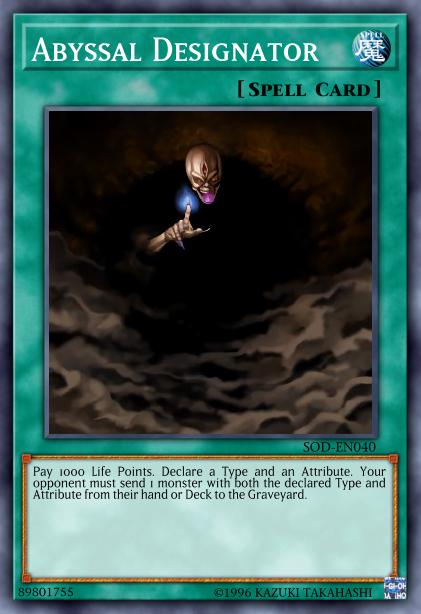 Yu-Gi-Oh! Abyssal Designator - SOD-EN040 - Common - 1st Edition