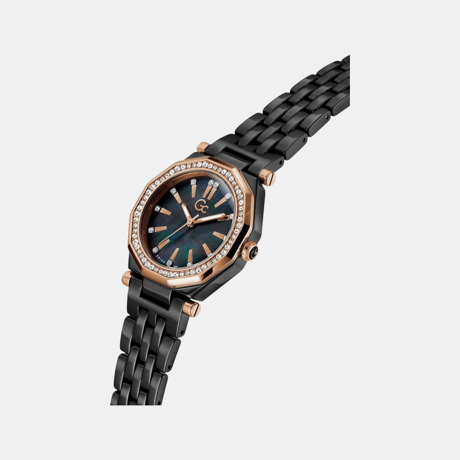 Gc Gleam Women Quartz Black Dial Multi-Function Ceramic Watch Z59002L2 - view 4