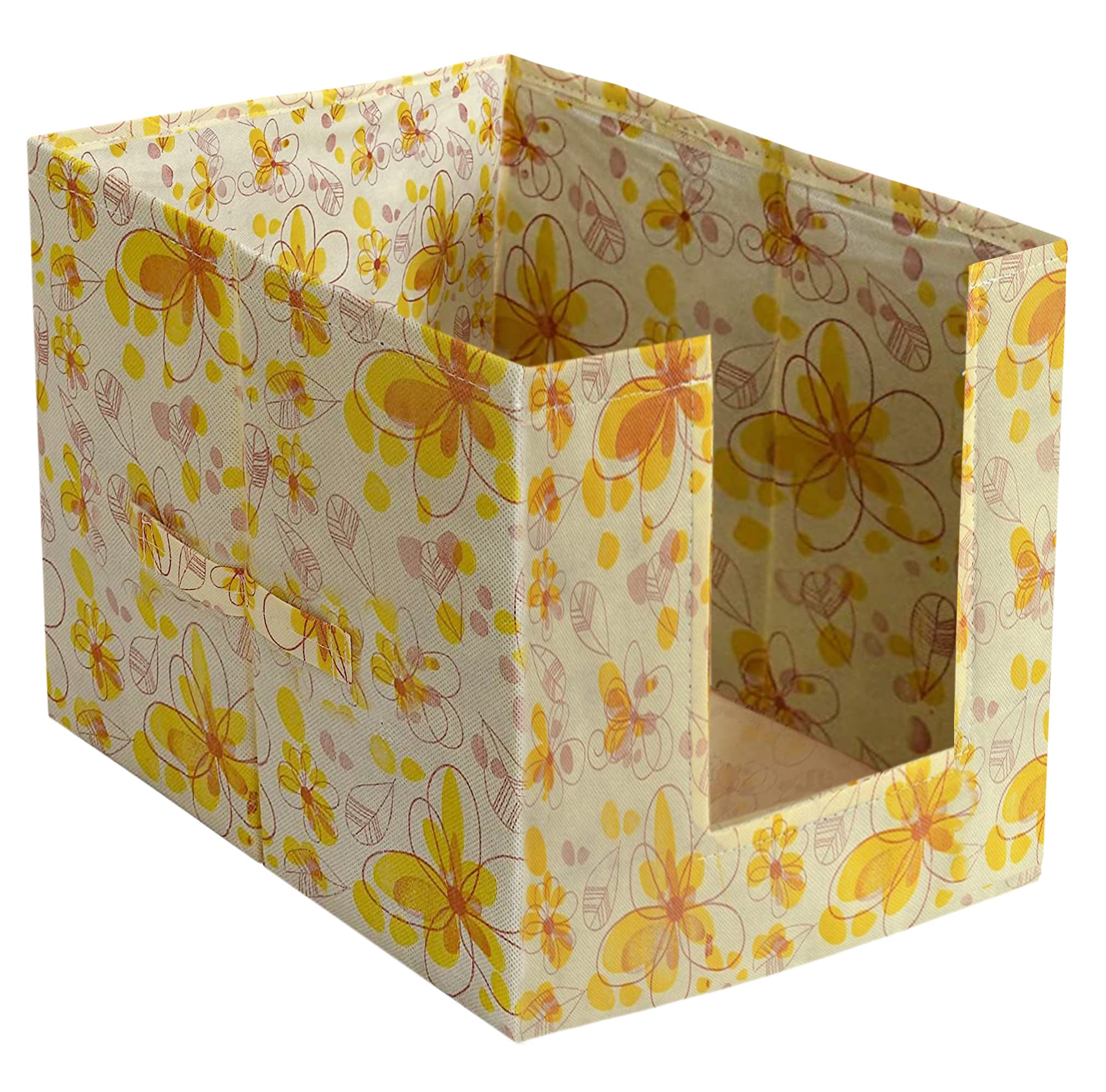 Wardrobe closet storage – Kuber Industries Saree Organizer for Wardrobe/Closet Storage Box and Clothing Organiser for Women Clothes With Flower Design (Yellow)