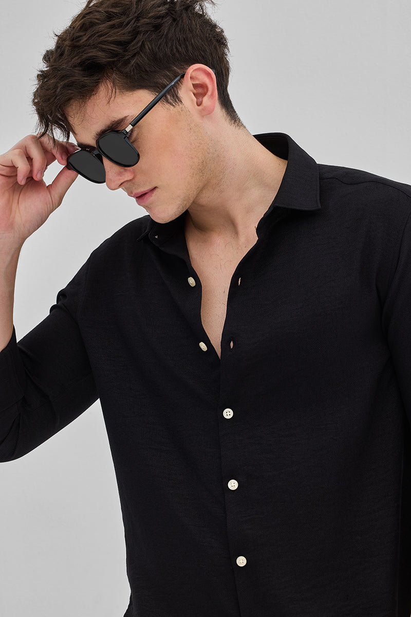 SNITCH Black Textured Shirt - view 5