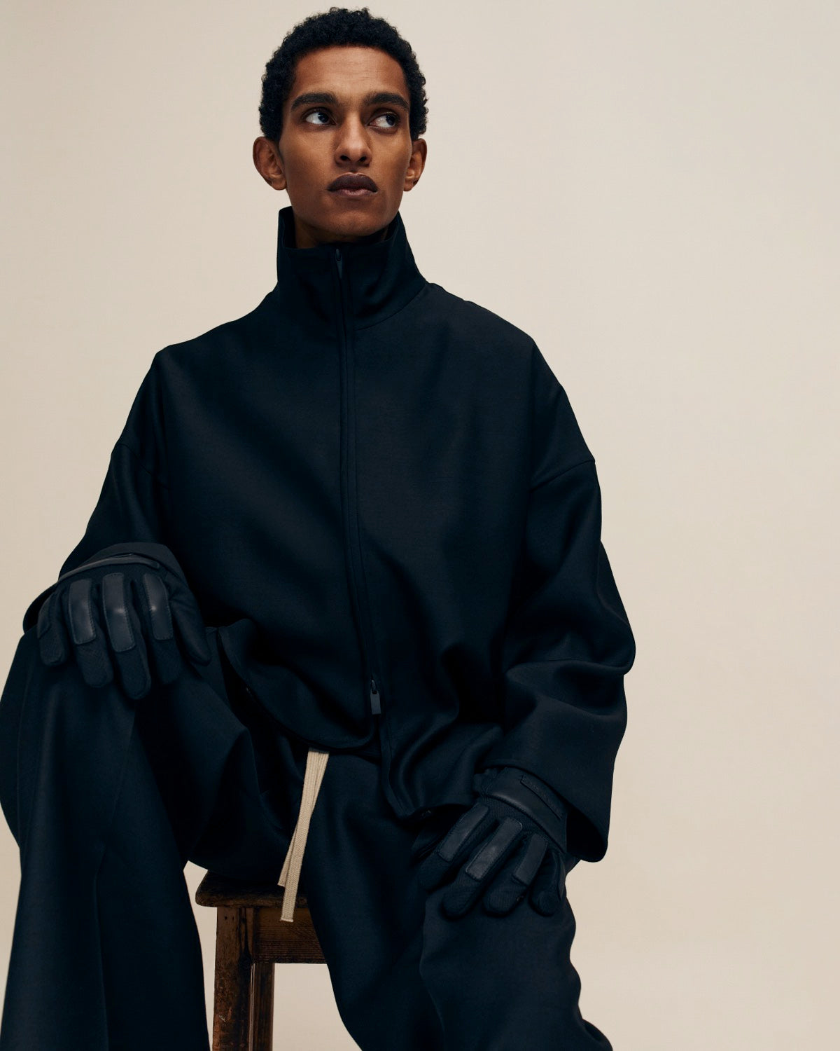 Fear of God Wool Silk High Neck Jacket – Black - view 5