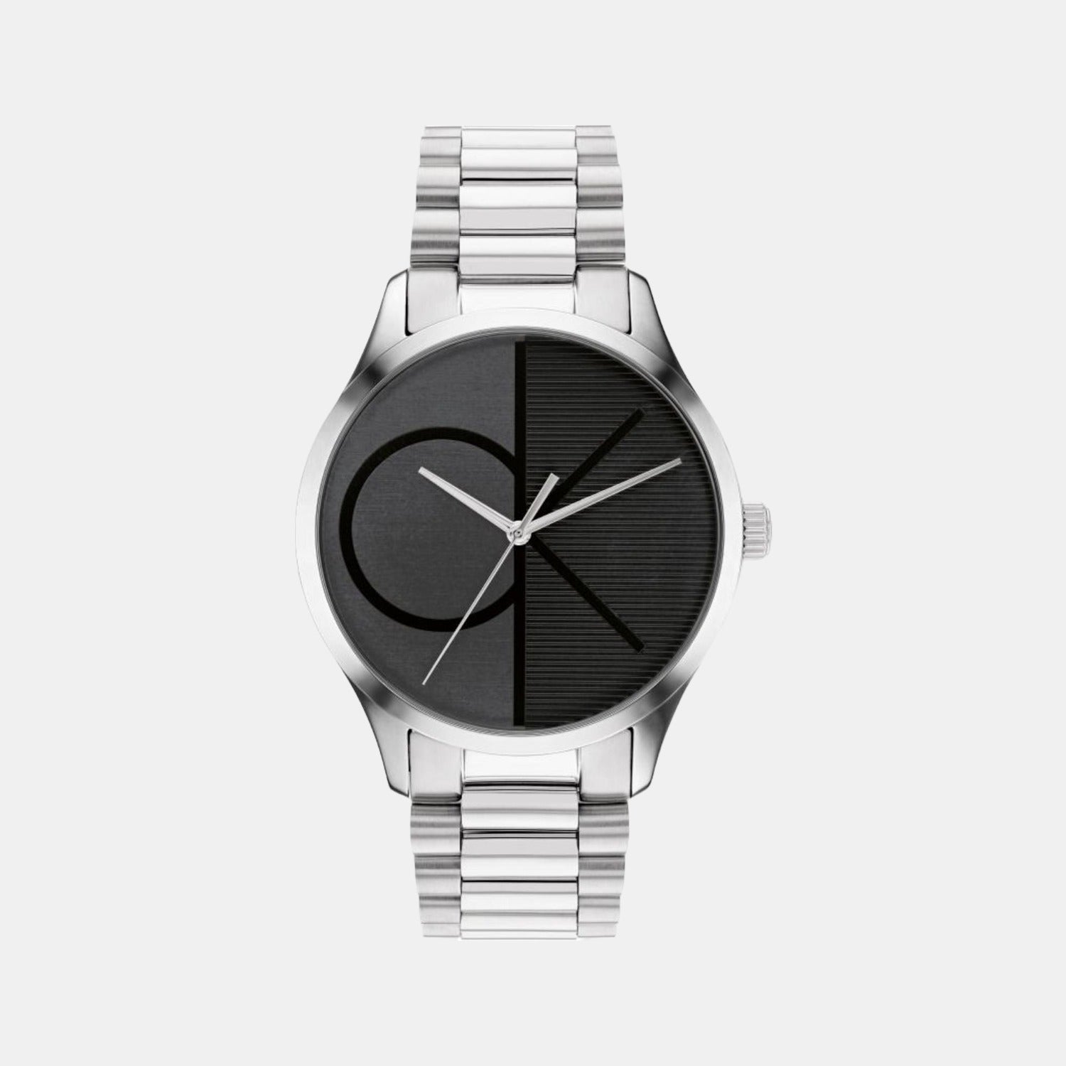 Calvin Klein Ck Iconic Unisex Quartz Black Dial Analog Stainless Steel Watch 25200163