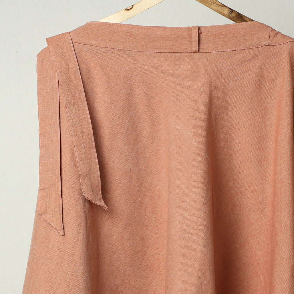 NOORI BAZAR Brown - Plain Handloom Jhiri Cotton Wrap Around Skirt - view 3