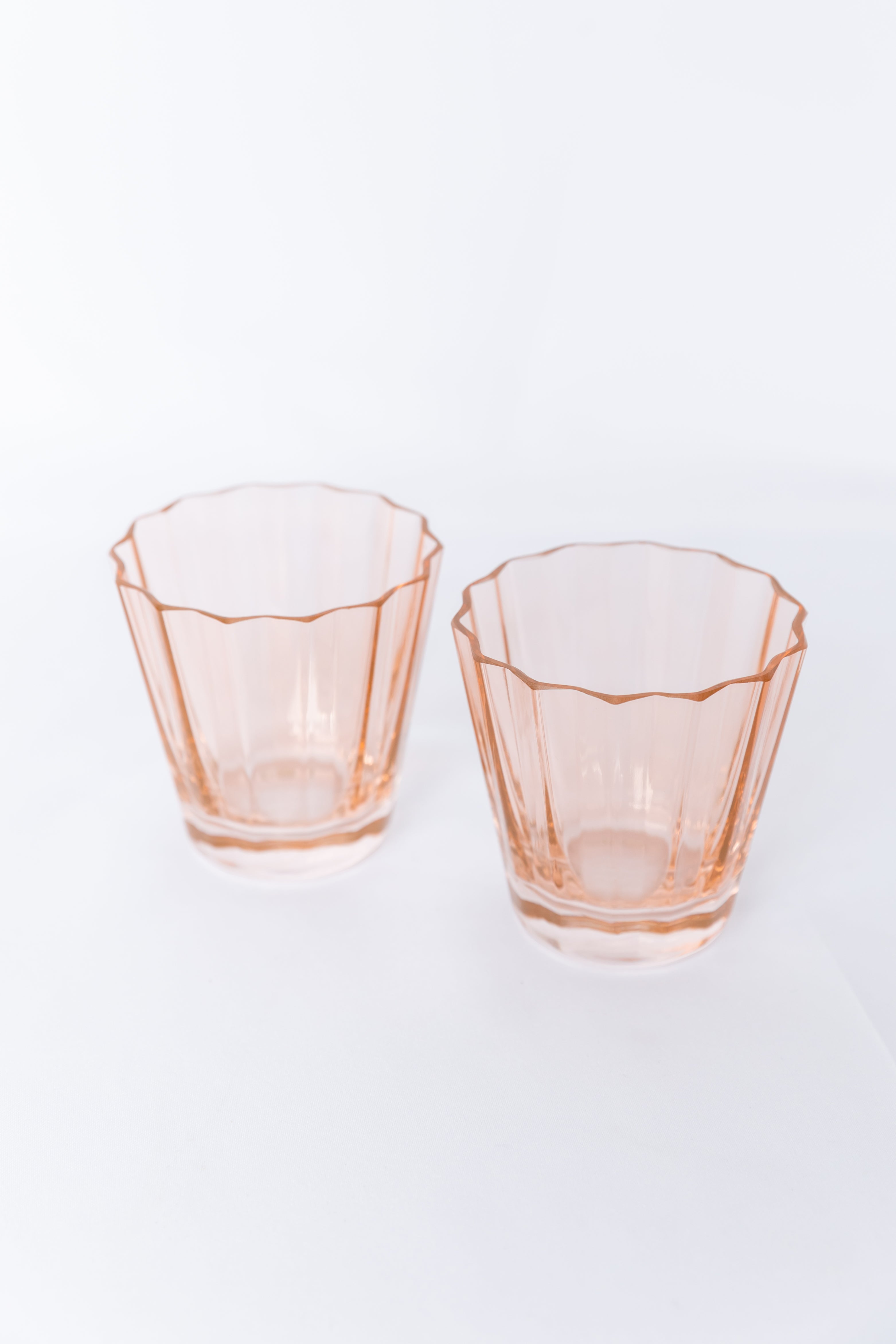 Estelle Colored Glass Estelle Colored Sunday Low Balls - Set of 2 {Blush Pink} - view 2