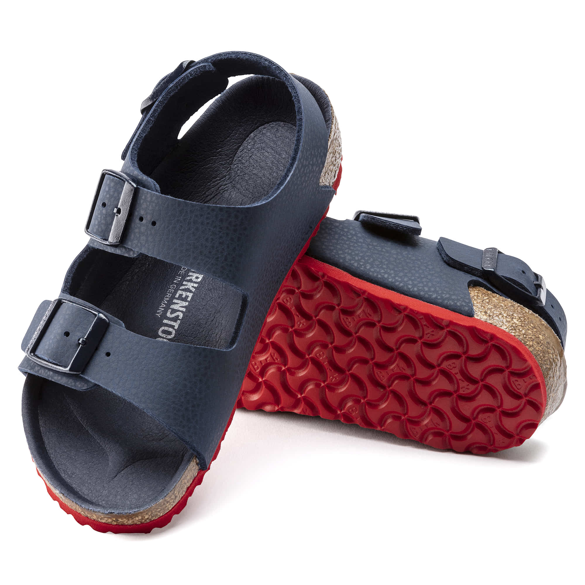 Birkenstock Milano Kids Birko-Flor – Blue Blue/Desert Soil Blue Red