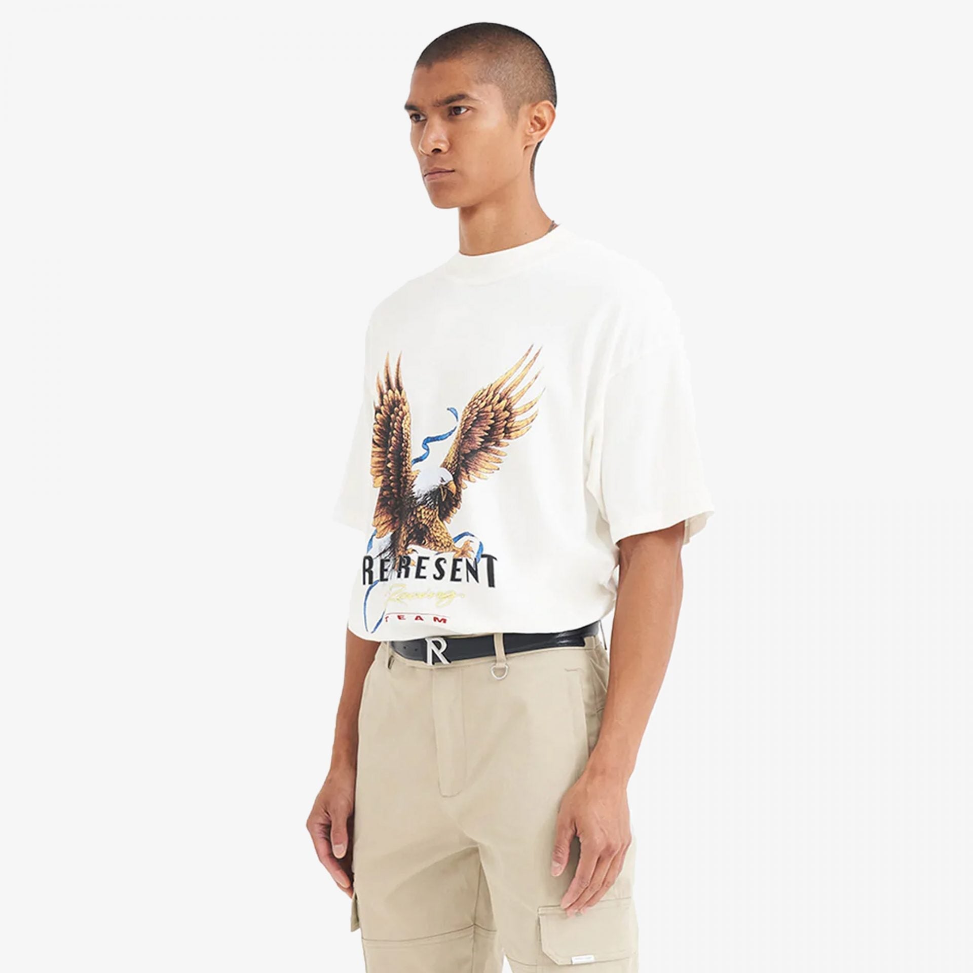 Represent | RACING TEAM EAGLE T-SHIRT { FLAT WHITE