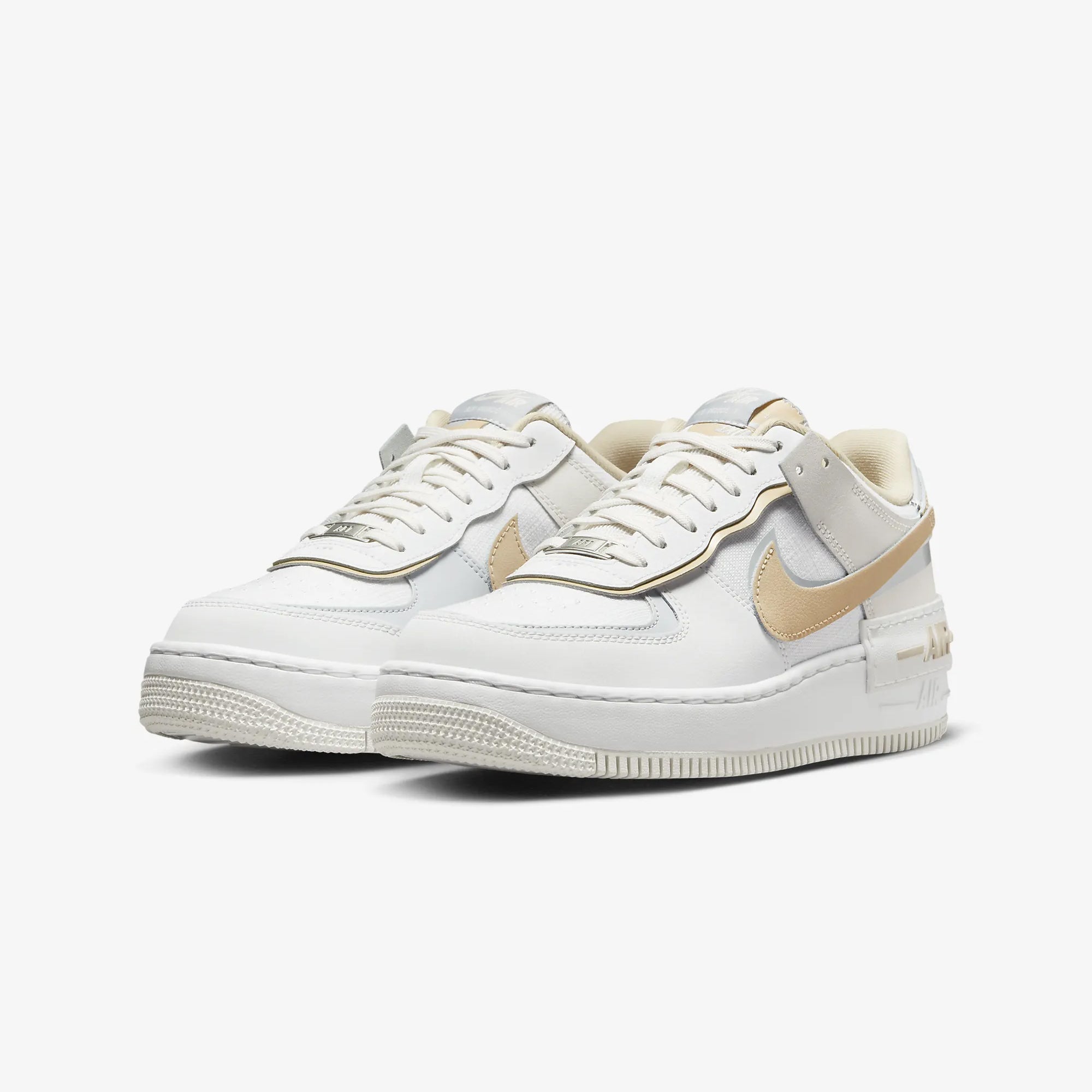 Nike | AIR FORCE 1 SHADOW { SUMMIT WHITE/SESAME-WOLF GREY
