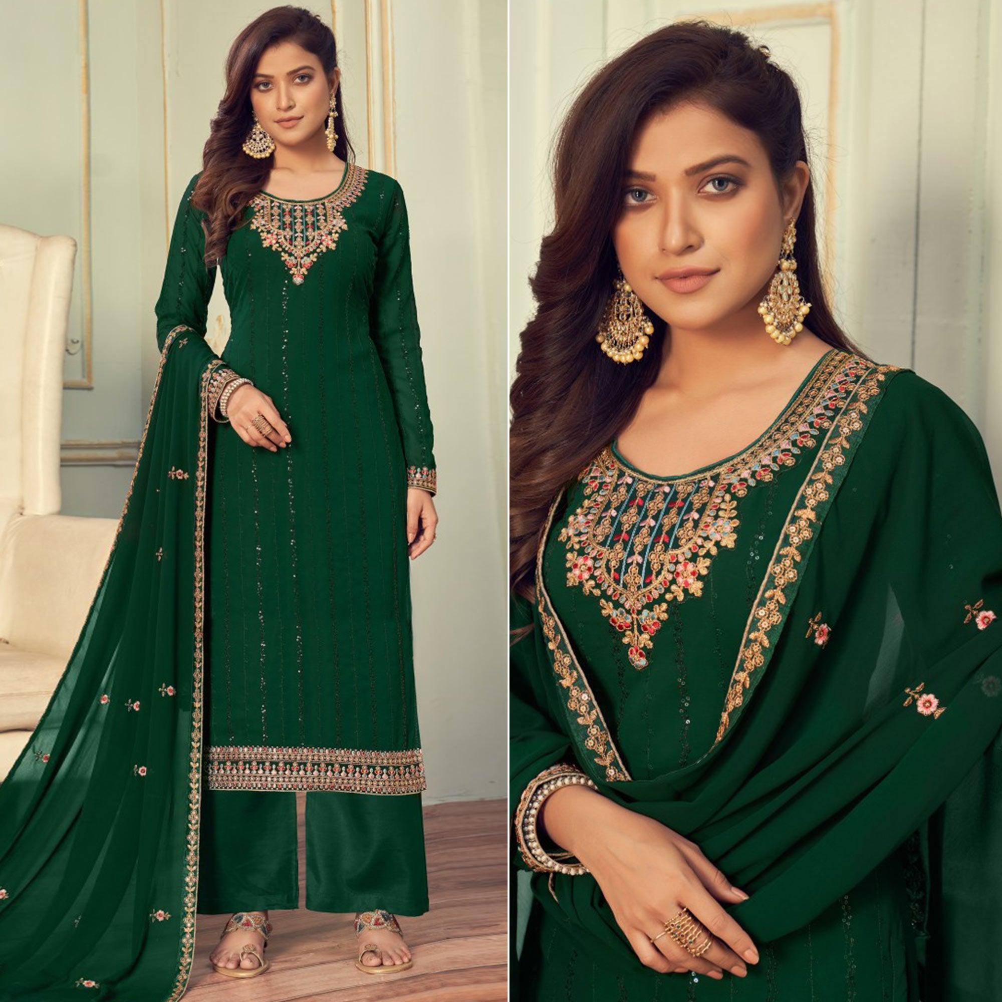 Green trousers – BlackTree green-embroidered-georgette-palazzo-suit-143995