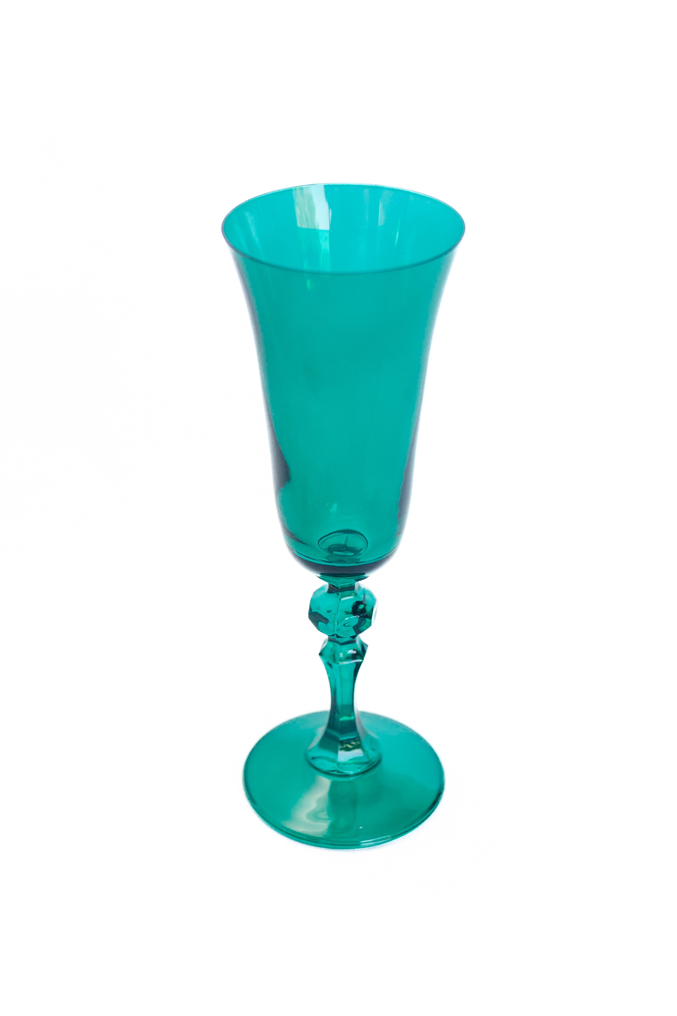 Estelle Colored Glass Estelle Colored Regal Flute - Set of 2 {Emerald Green} - view 6