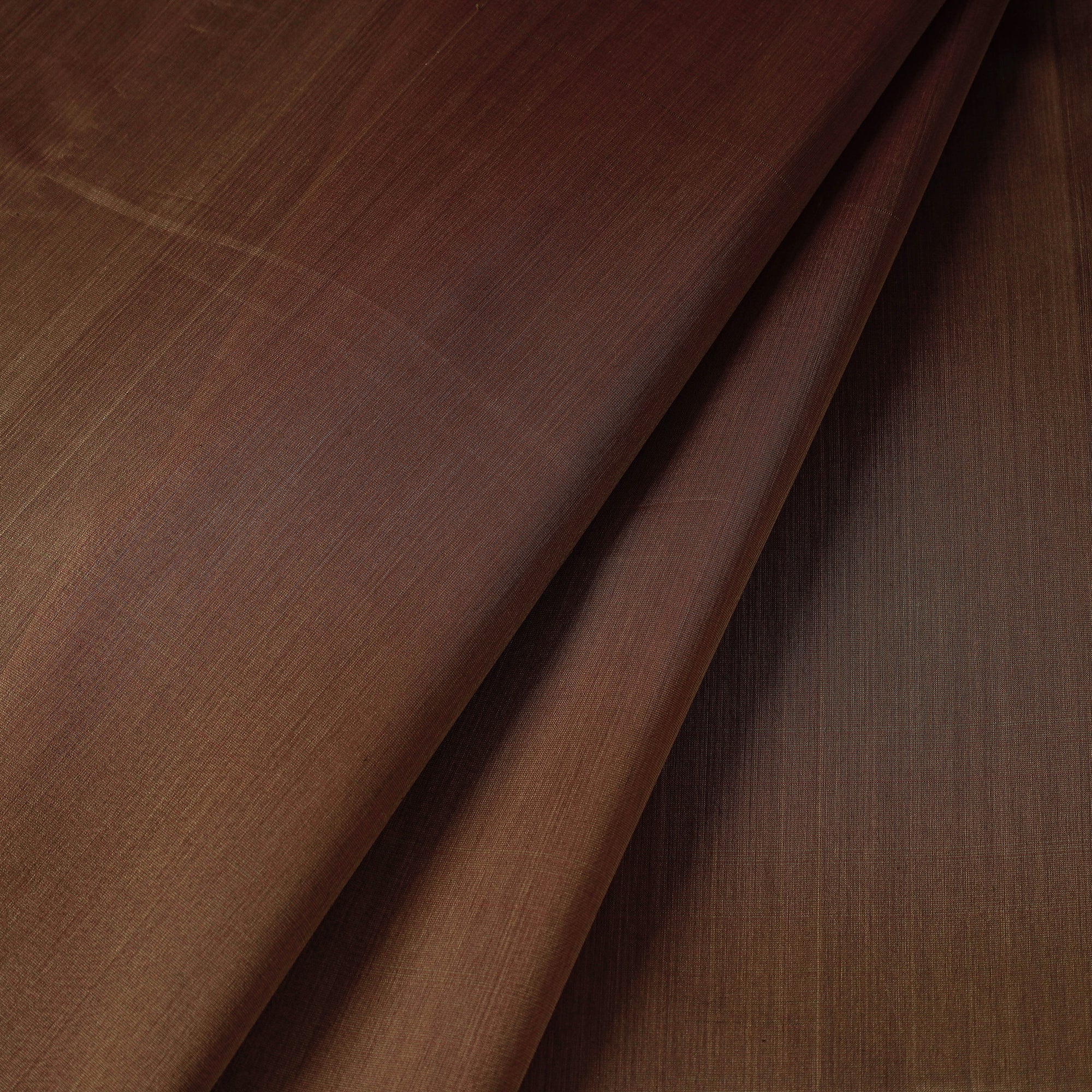 ITOKRI CRAFTS INITIATIVE Brown - Maheshwari Silk Cotton Handloom Fabric - view 2