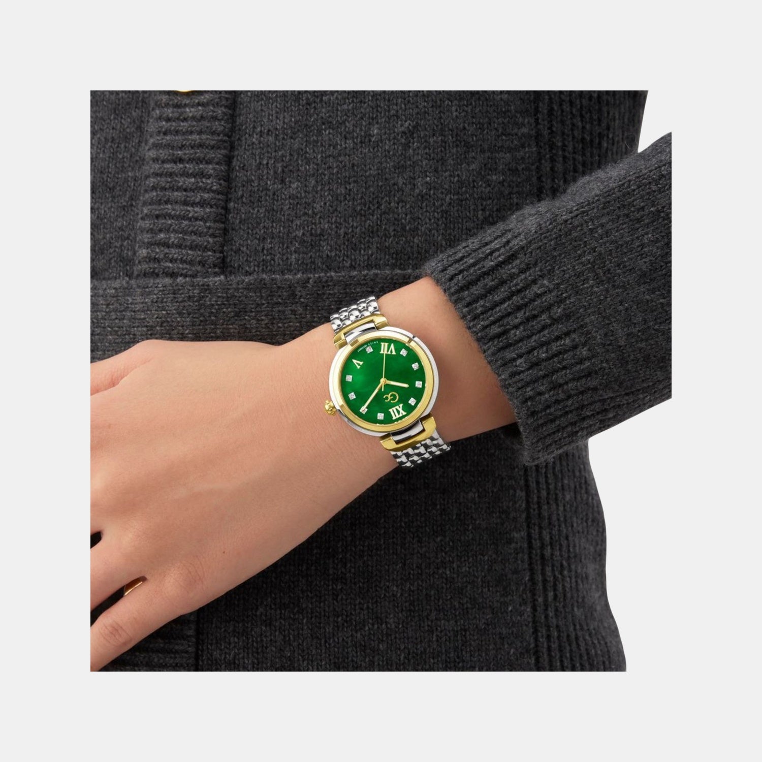 Gc Allure Women Quartz Green Dial Analog Stainless Steel Watch Z64002L1 - view 2
