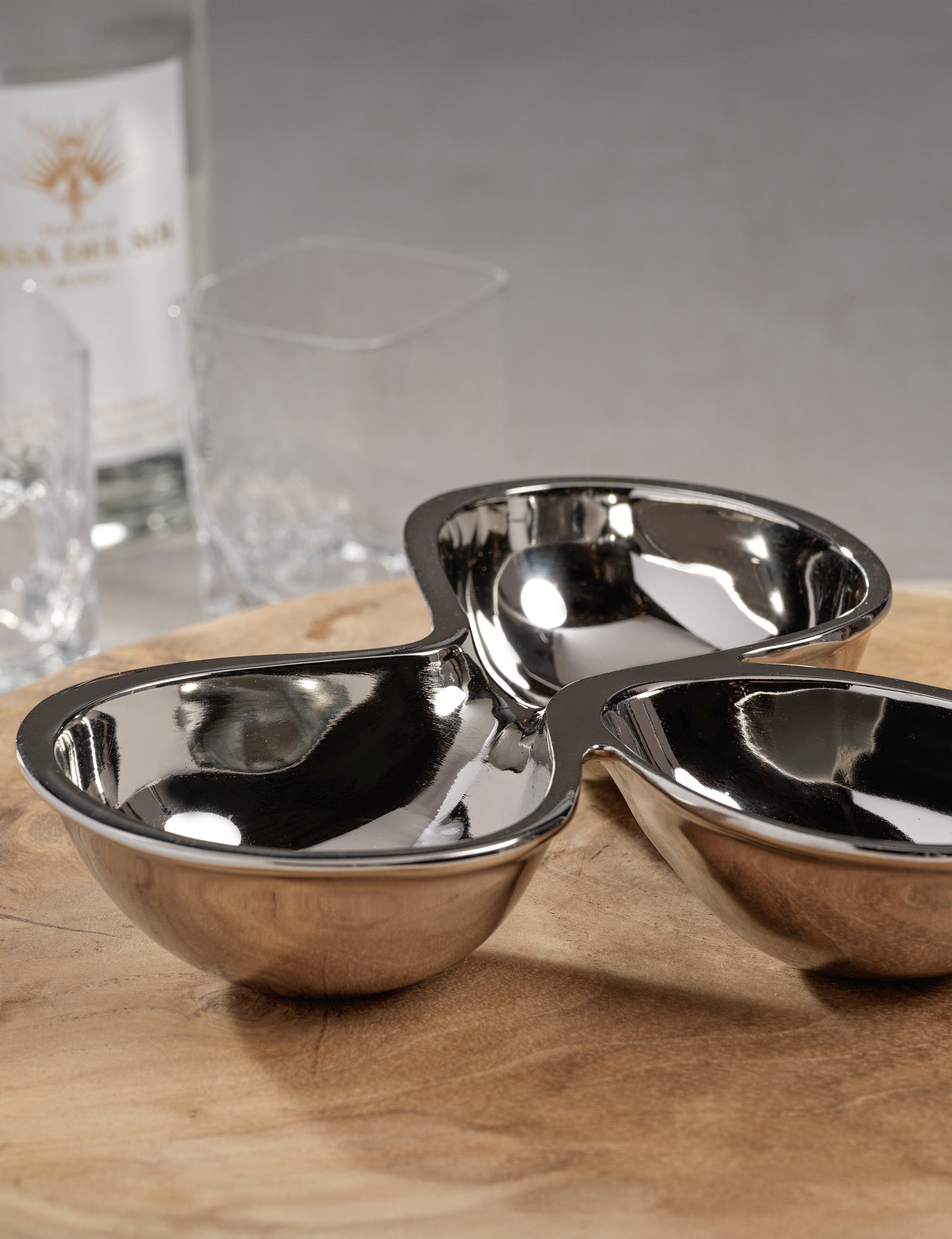 Lulu and Georgia Canton Divided Serving Bowl – Polished Nickel - view 2