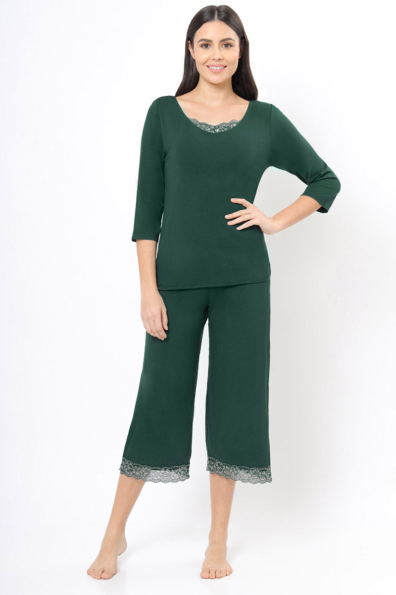 Amante Lace Touch Sleep Top - Botanical Gardens