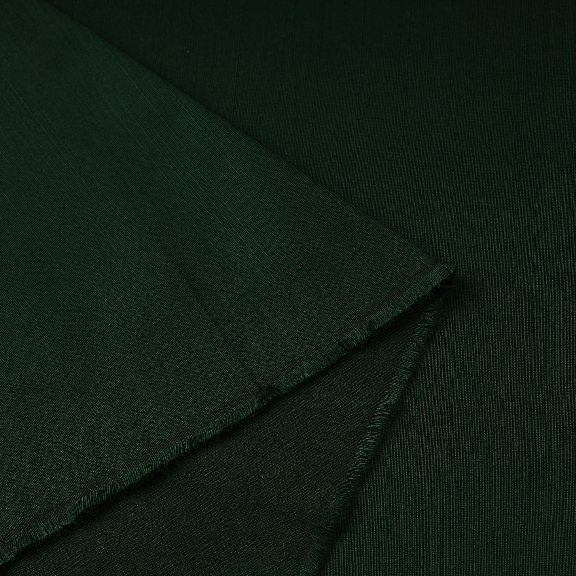 ITOKRI CRAFTS INITIATIVE Dark Green - Plain Slub Silk Fabric 10 - view 4