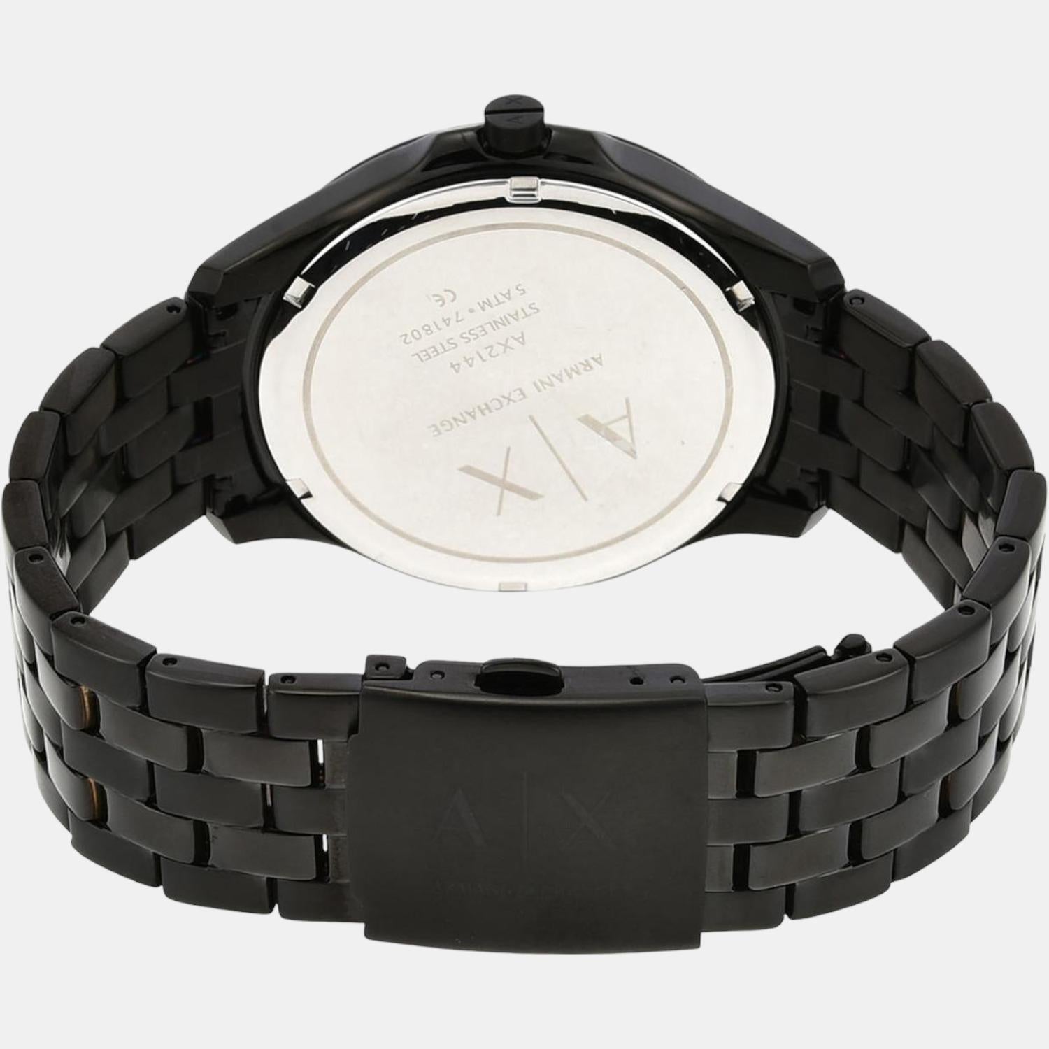 Armani Exchange Hampton Men Quartz Black Dial Analog Stainless Steel Watch AX2144 - view 2
