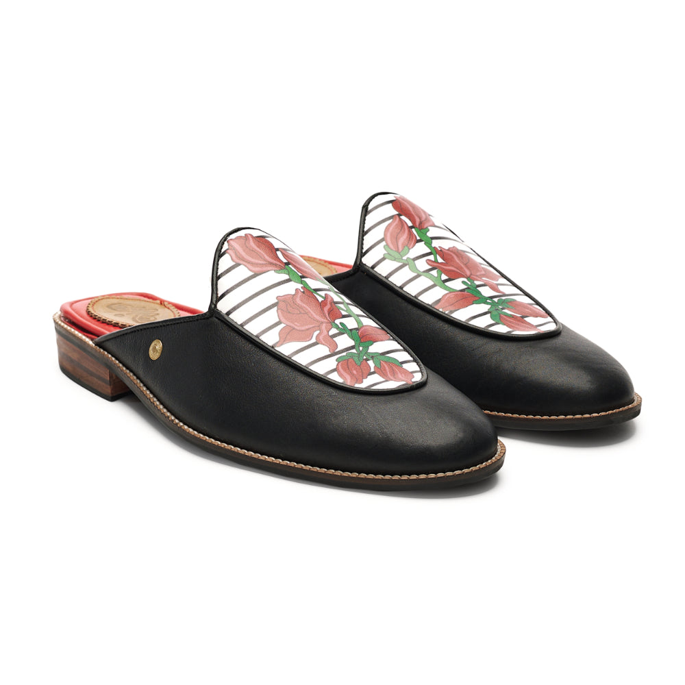 Banjaaran India Bloom Mules Men – Coal