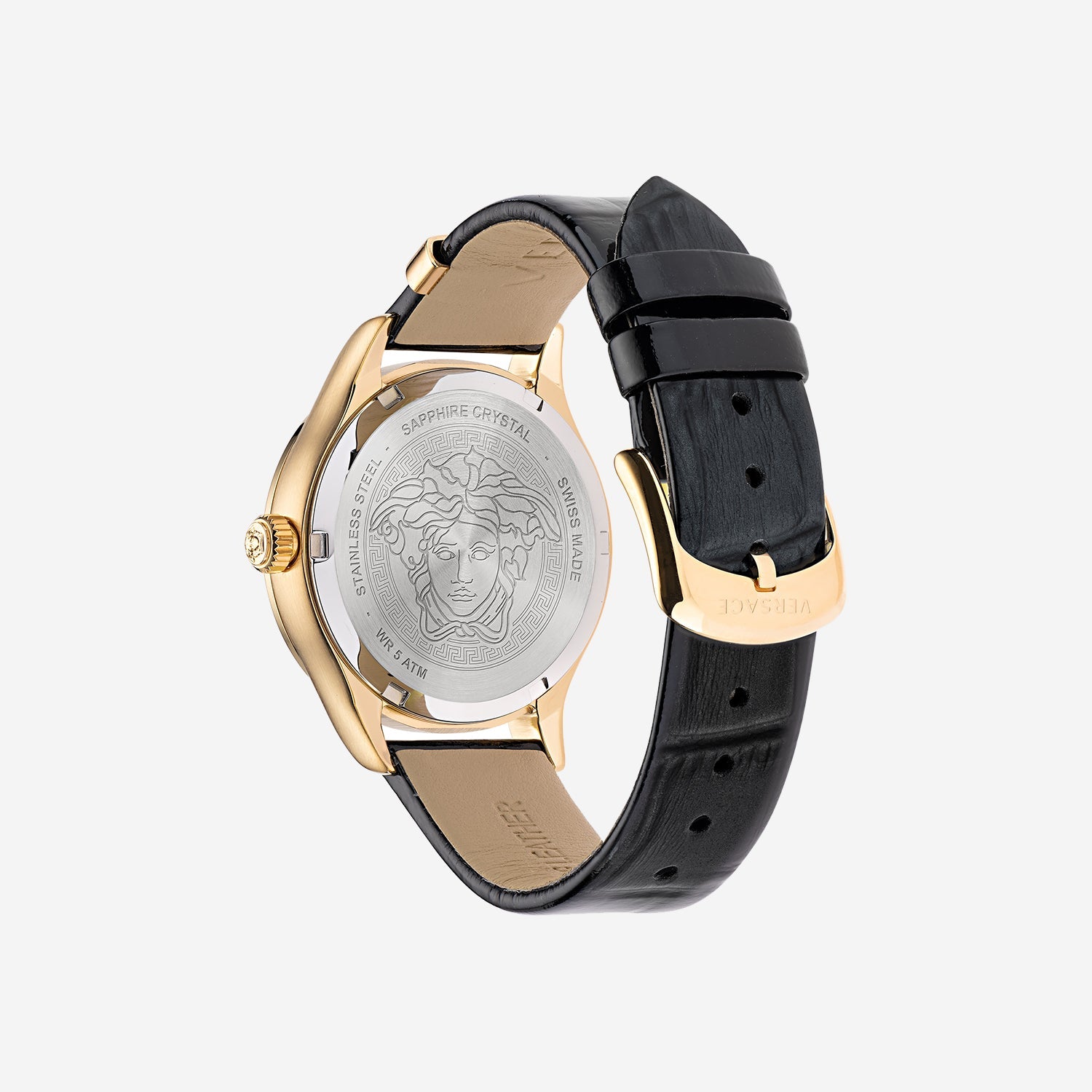 Versace Hellenyium Women Quartz Black Dial Analog Leather Watch VE2S00222 - view 2