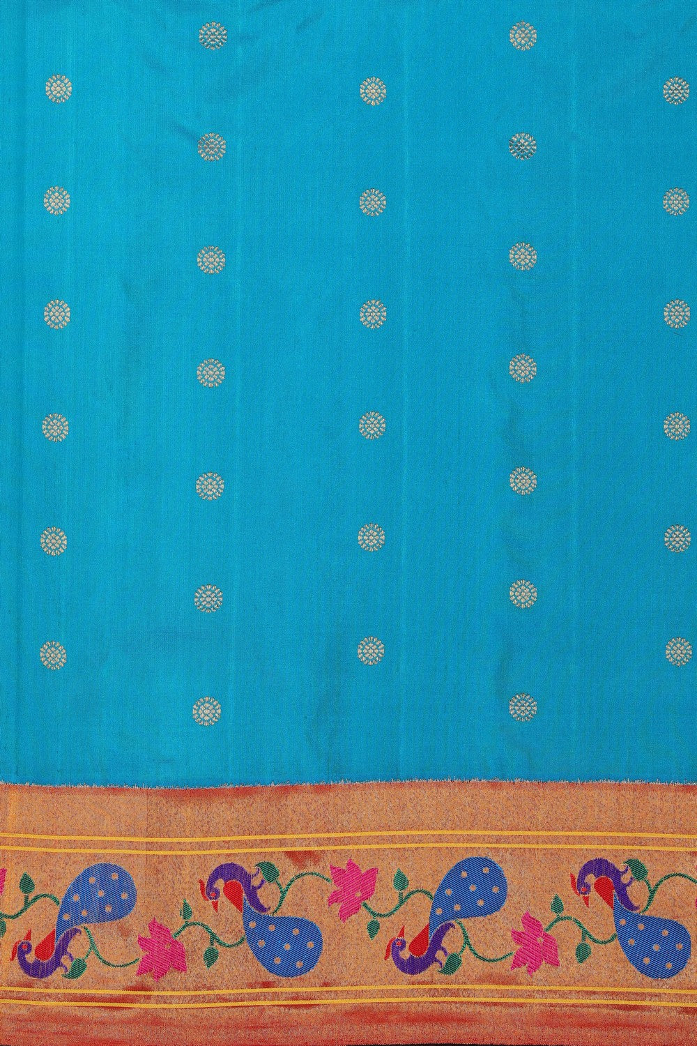 Kalanjali Gadwal Silk Teal Blue Saree – Women's - view 2