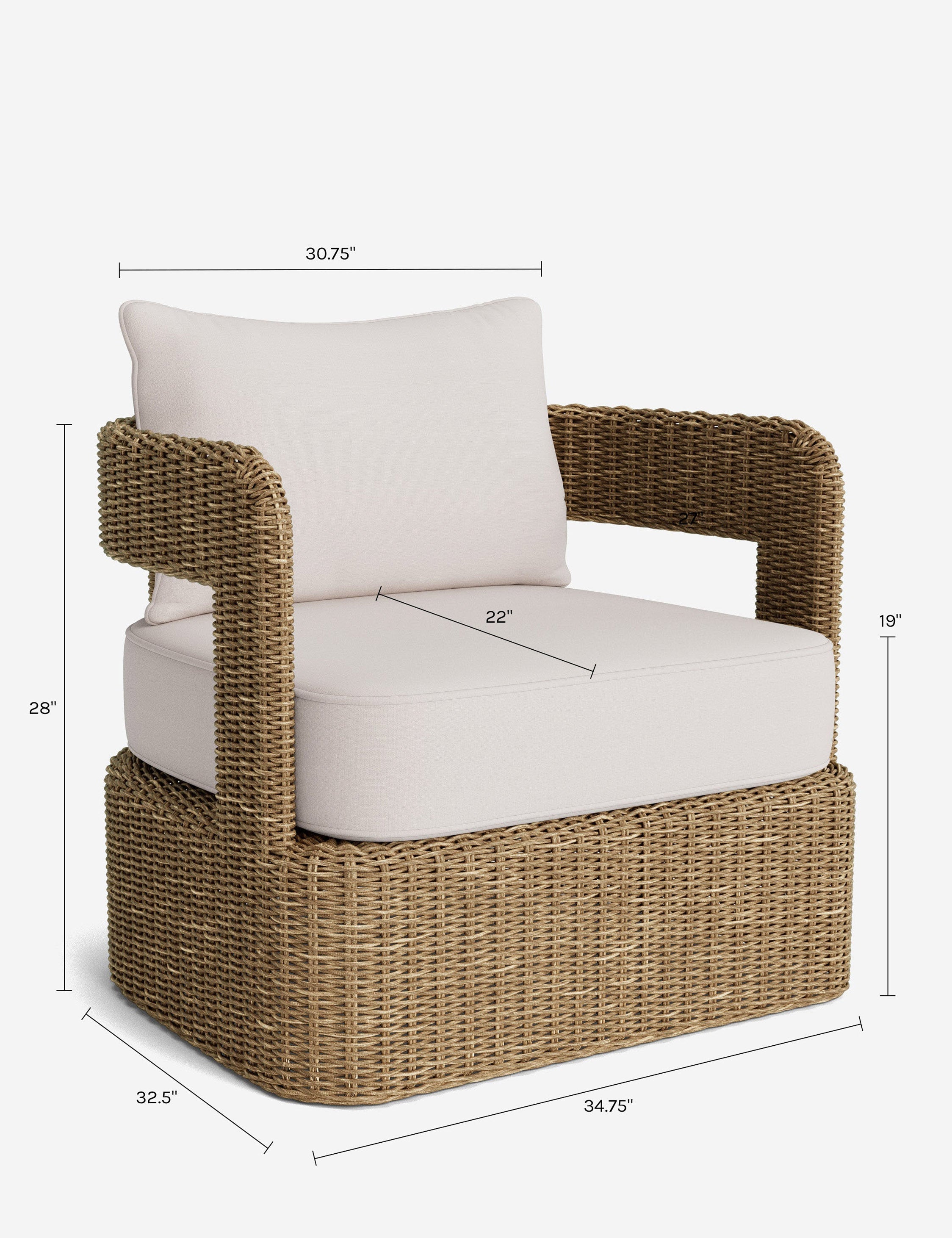Lulu and Georgia Hadler Outdoor Swivel Lounge Chair - view 82