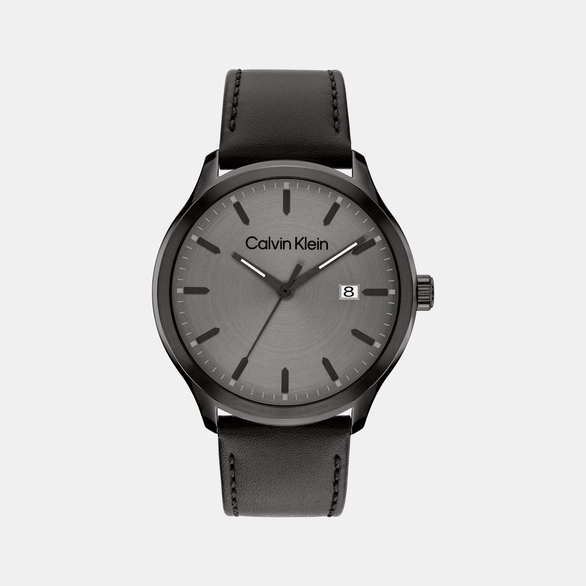 Calvin Klein Define Men Quartz Grey Dial Analog Leather Watch 25200355