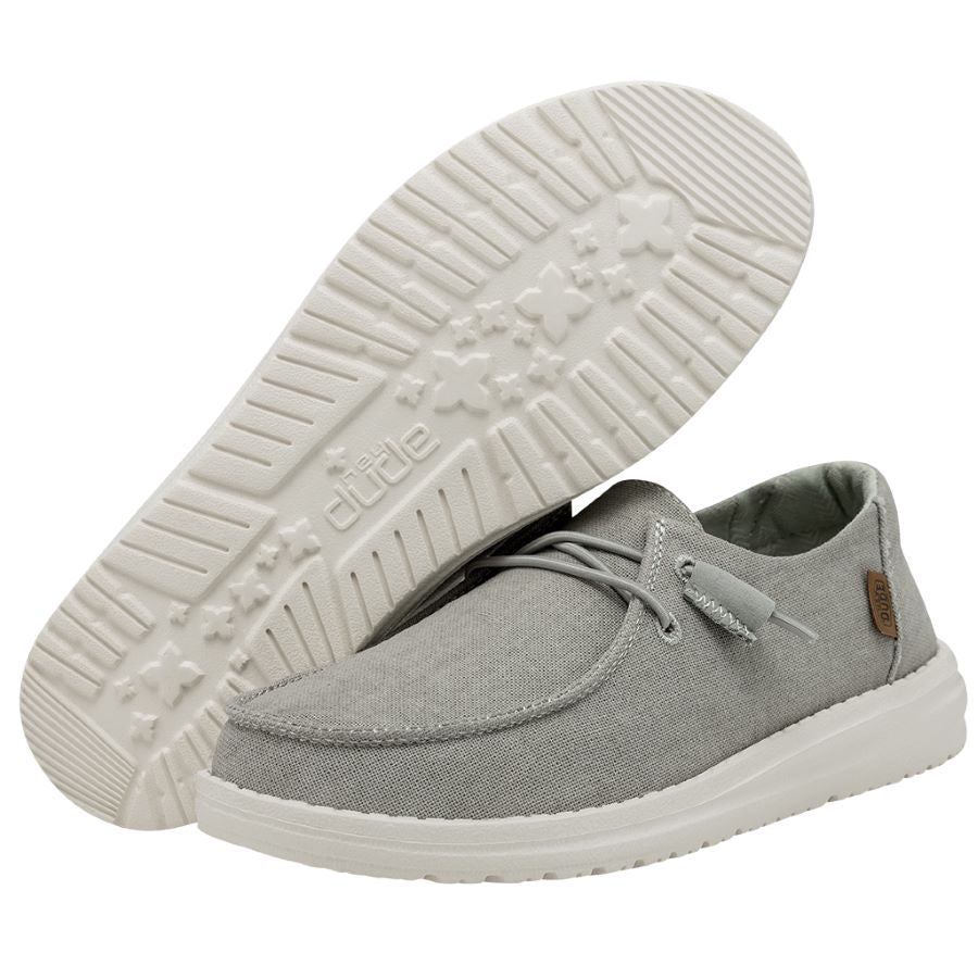 HEYDUDE shoes Wendy Chambray - Light Grey – Women's - view 3