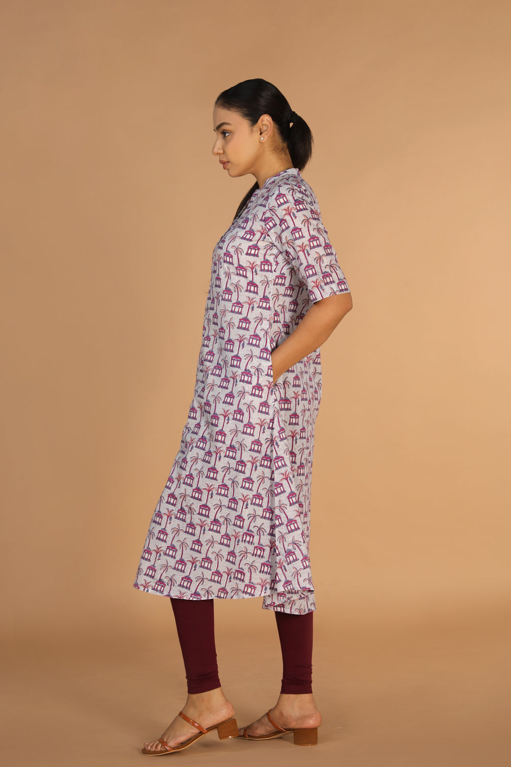 Kalanjali Ethnics Handblock printed A-line kurti - view 7
