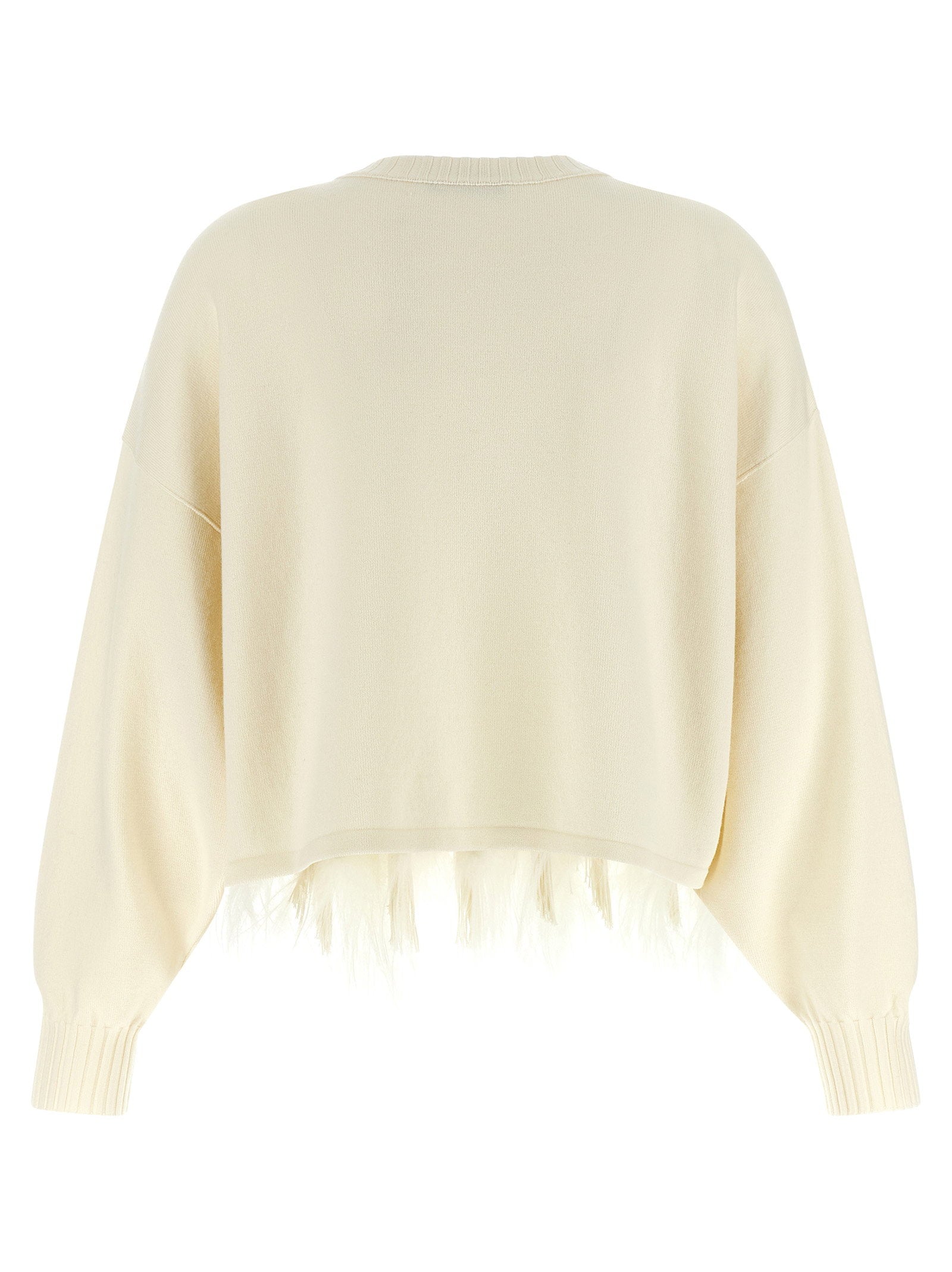 Alberta Ferretti Feather Cropped Sweater – 90% wv, 8% pa, 2% ea - view 2