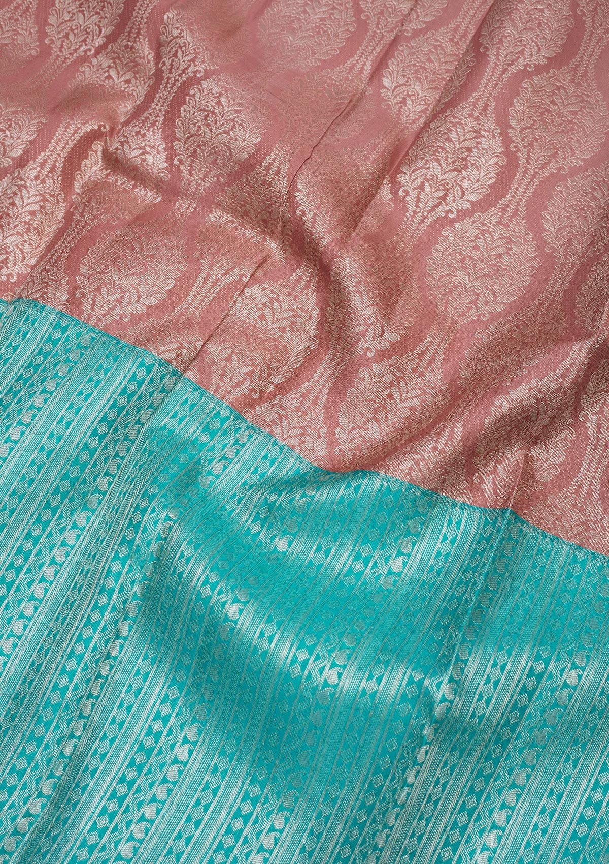 Koskii Sky Blue Zariwork Pure Silk Saree – Women's - view 2