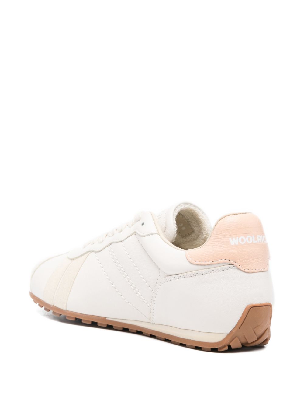 Woolrich Flat Sneakers in Calfskin with Side Bands - view 2