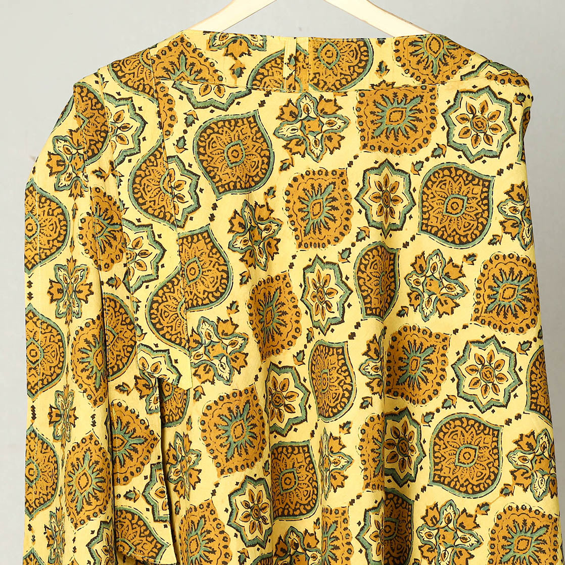 NOORI BAZAR Block Print Cotton Wrap Around Ajrakh Skirt 41 - view 2