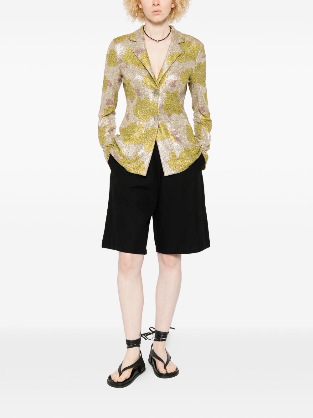 Siyu Rosella single-breasted jacket - view 4