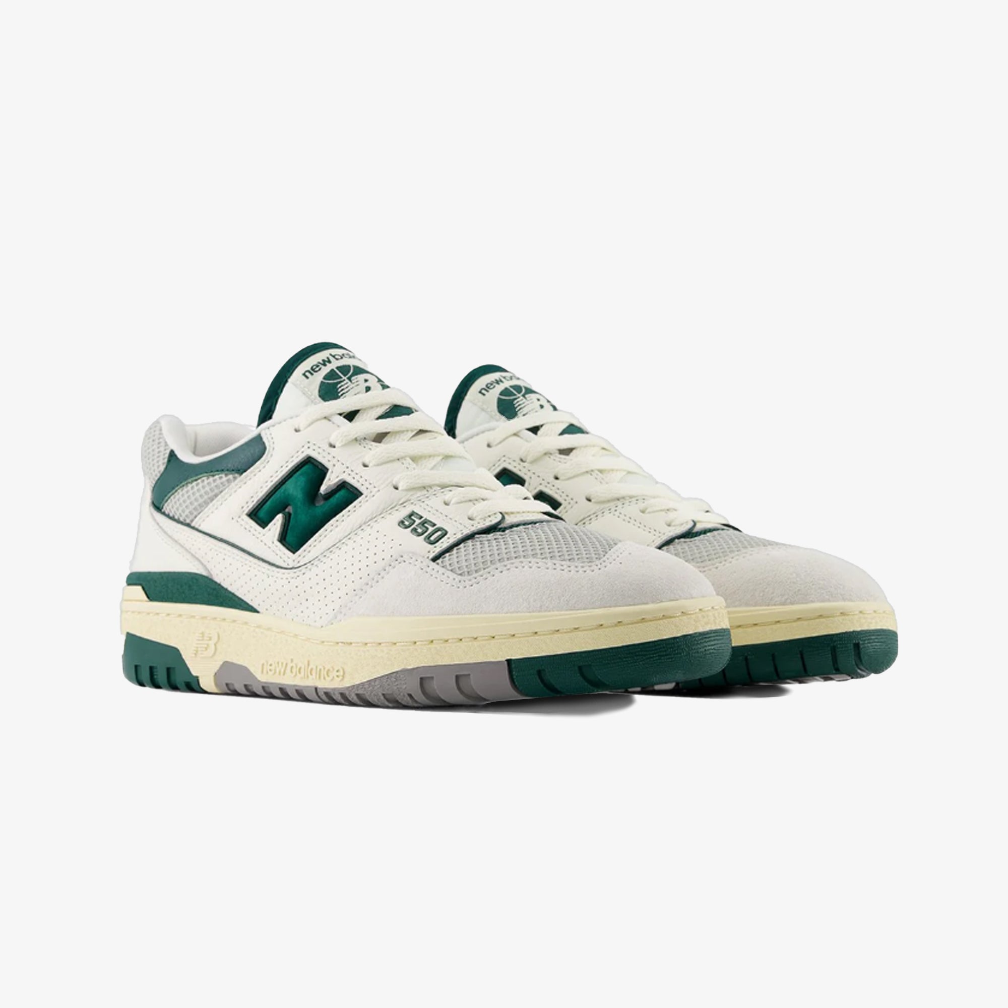 New Balance | BB550 { SEA SALT/MARSH GREEN - view 2