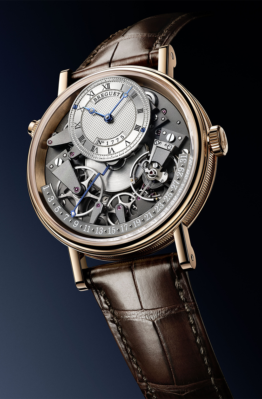 Breguet Tradition Silver & Grey Dial Brown 40 MM Watch for Men - view 2