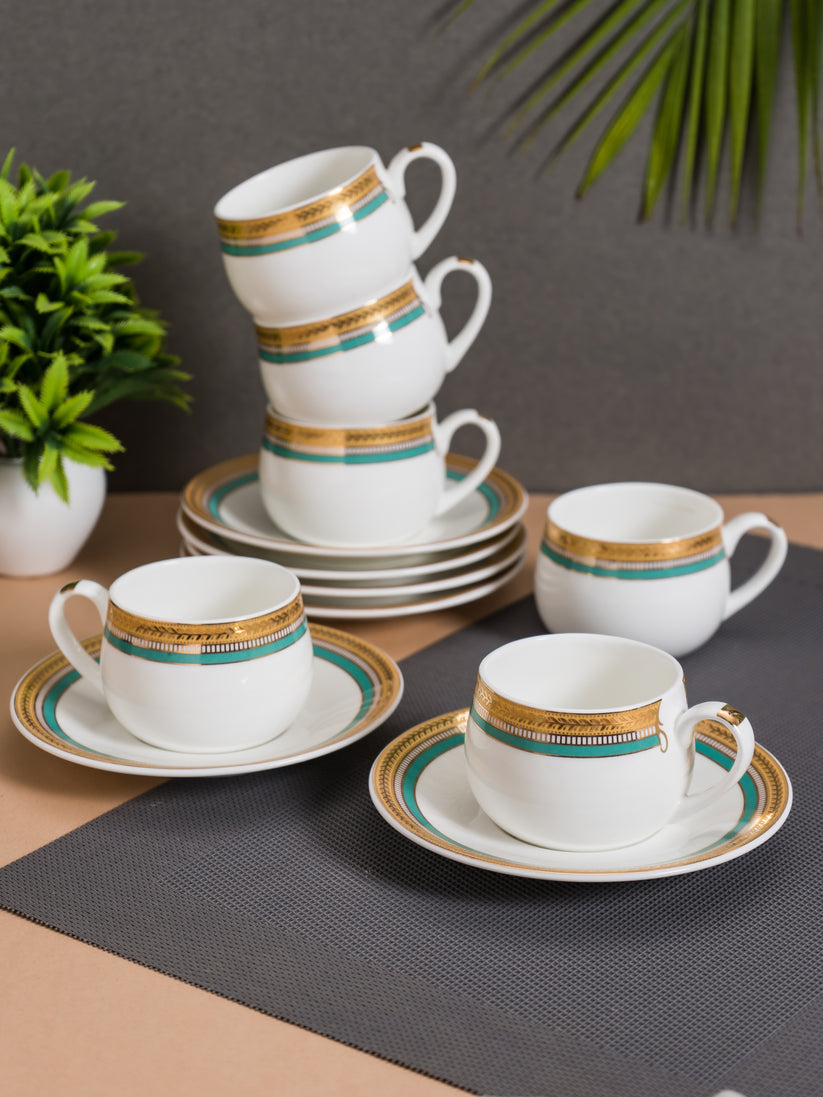 JCPL Coral Aroma Cup & Saucer Set | 145 ml | Set of 12 Pcs - view 2