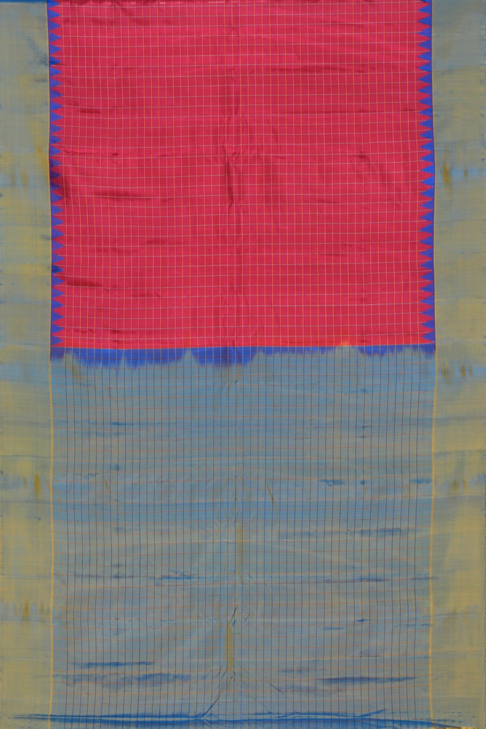 Kalanjali Gadwal Silk Pink Saree – Women's - view 3