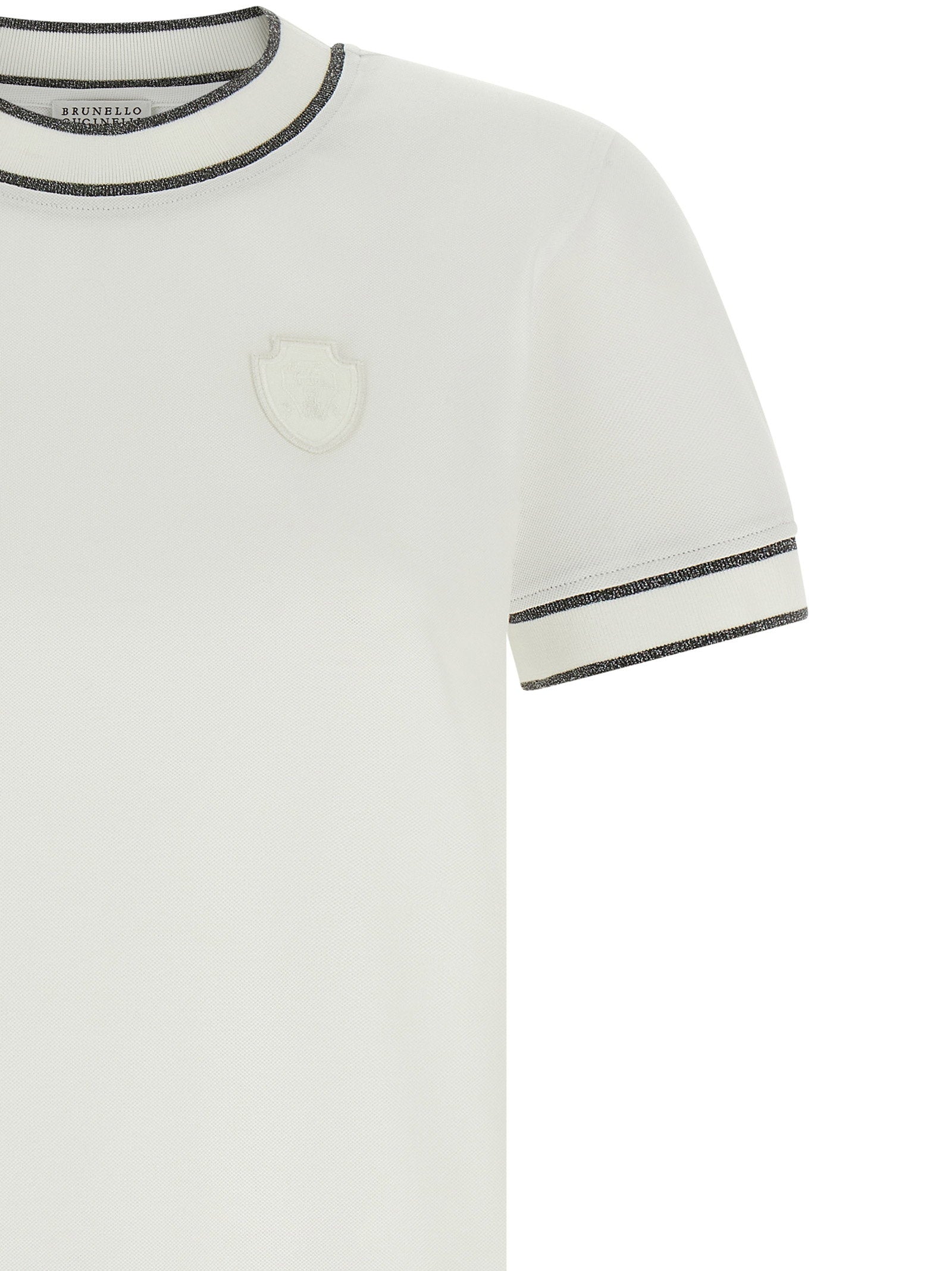 Brunello Cucinelli Sparkling T-shirt – 95% cotton, 5% elastane - view 3
