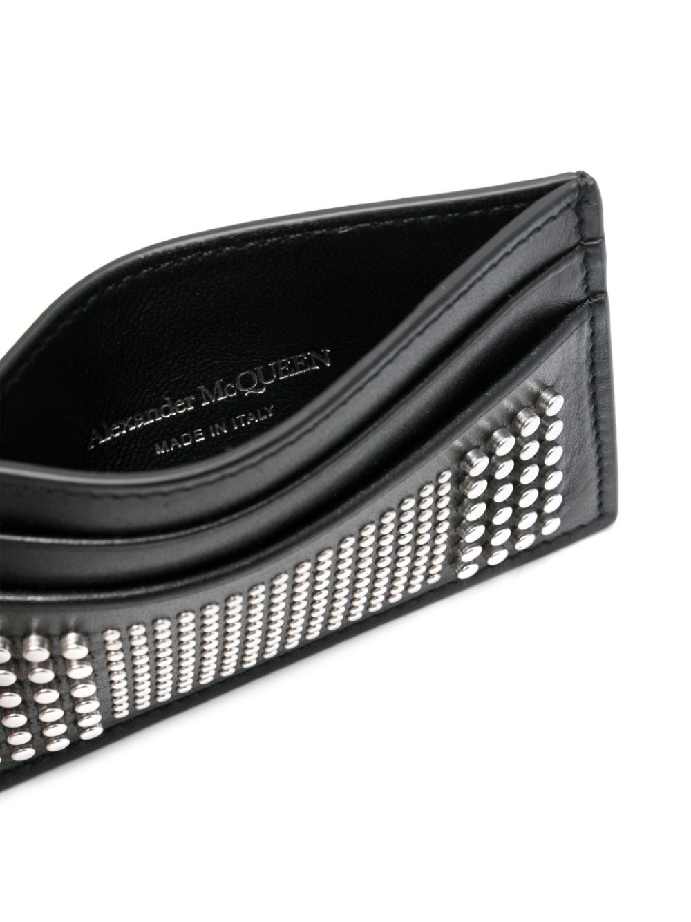Alexander McQueen Studded leather card case - view 2