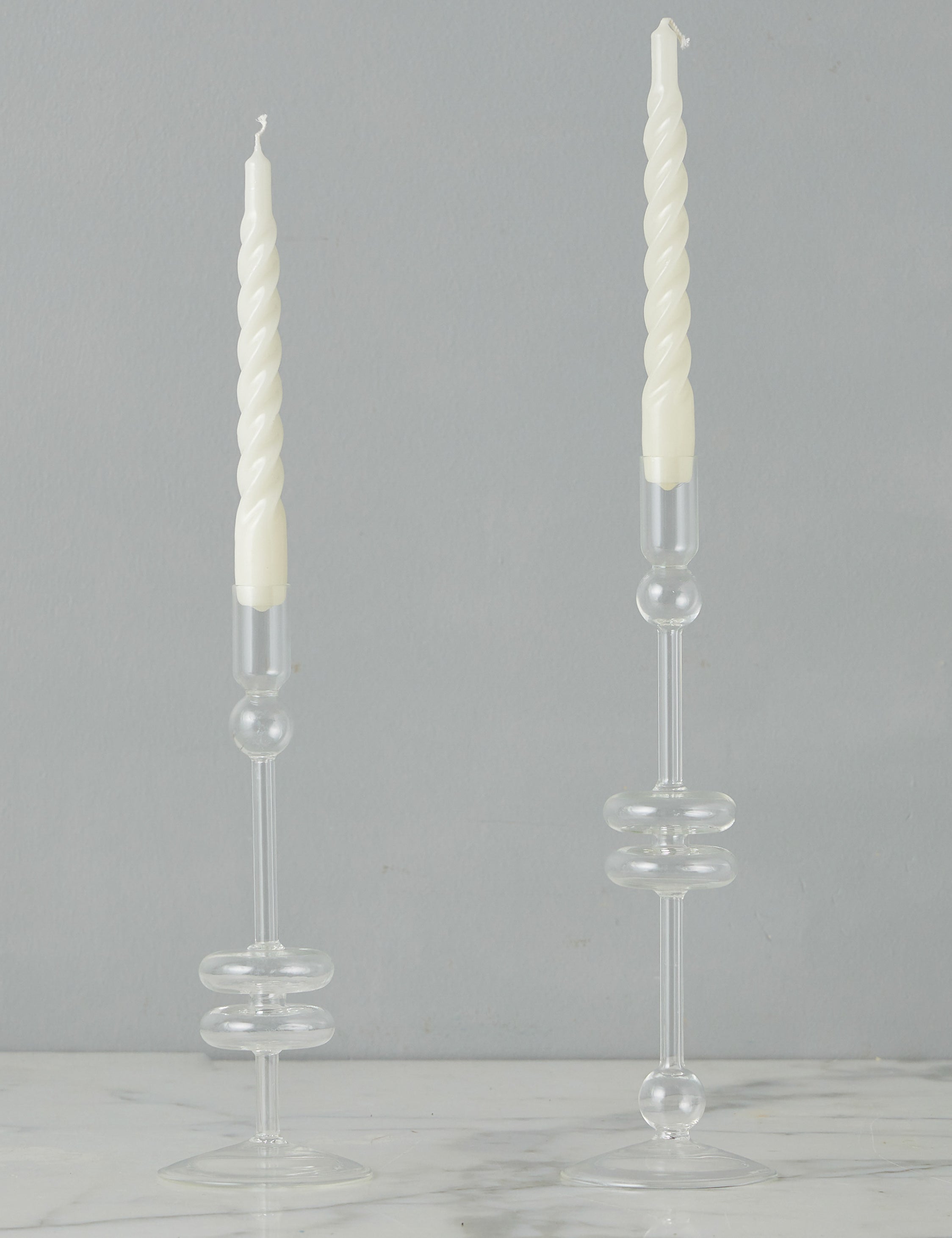 Lulu and Georgia Glass Candlestick Pair (Set of 2) by etúHOME